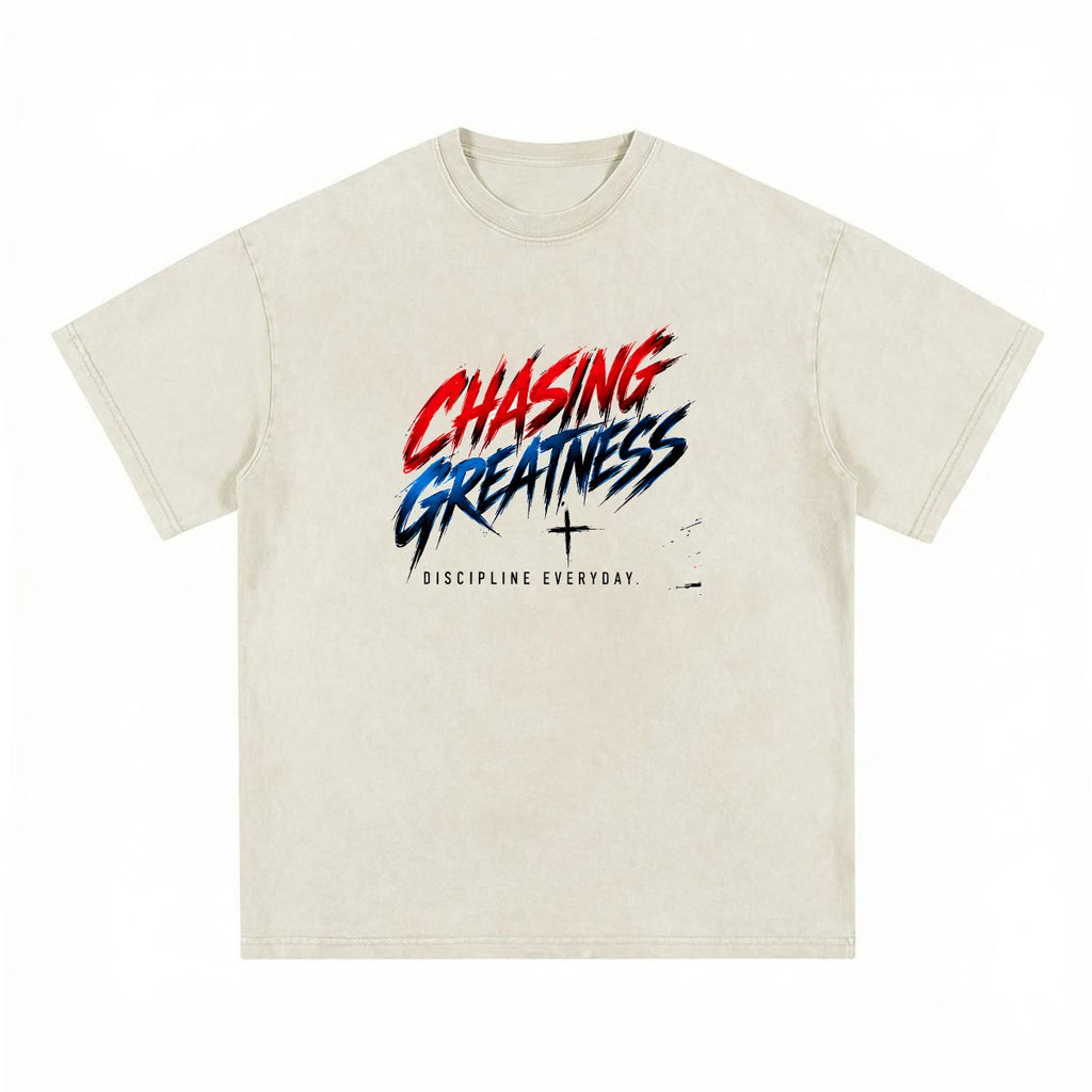 NM9 Executive Collection Heavyweight Tee | Chasing Greatness | Bone