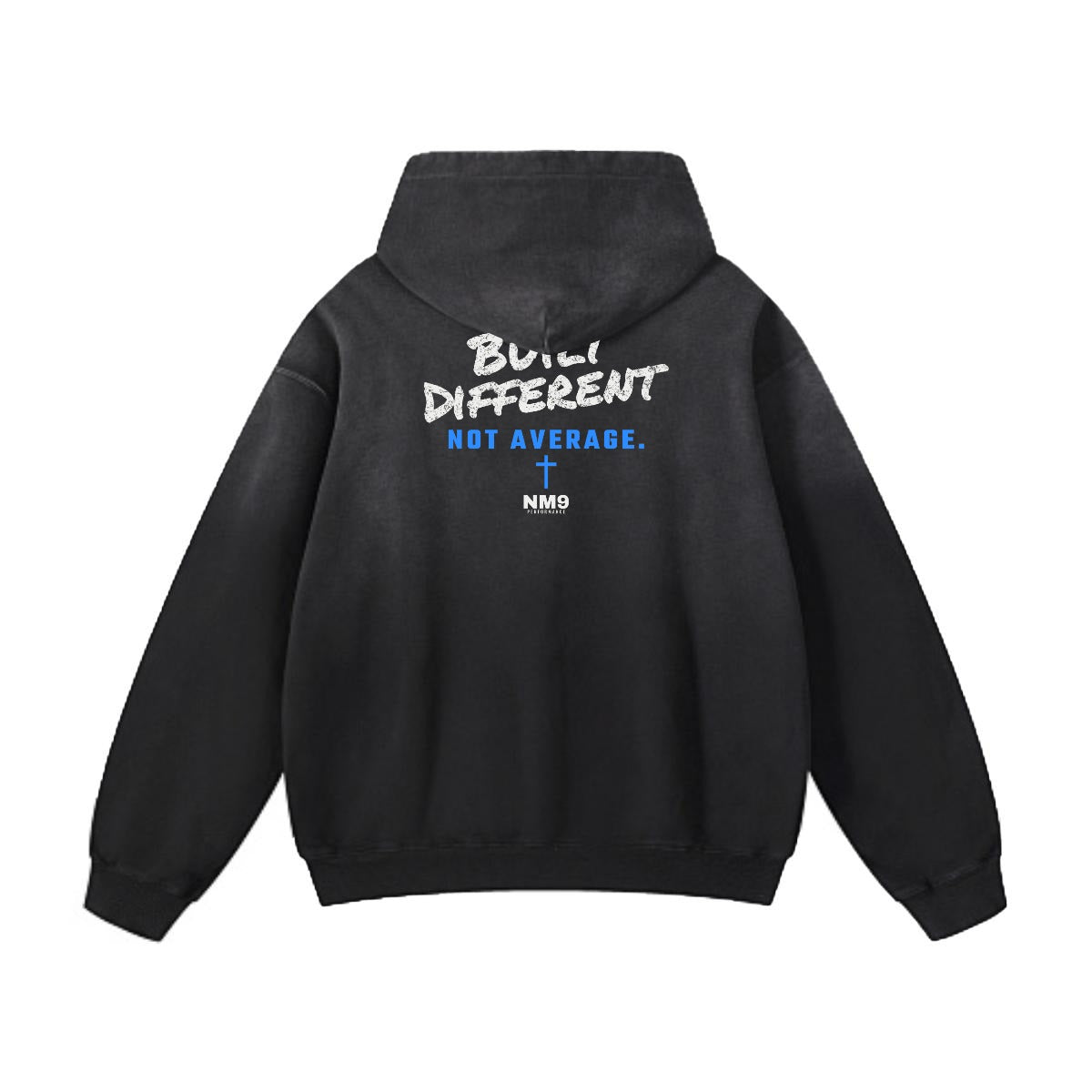 NM9 Performance Heavyweight Hoodie | Built Different | Black