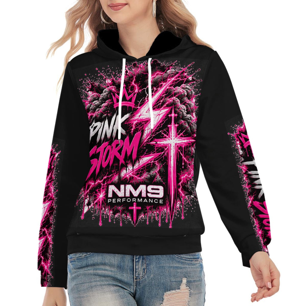 NM9 Pink Collection Hoodie | Pink Storm | Black
