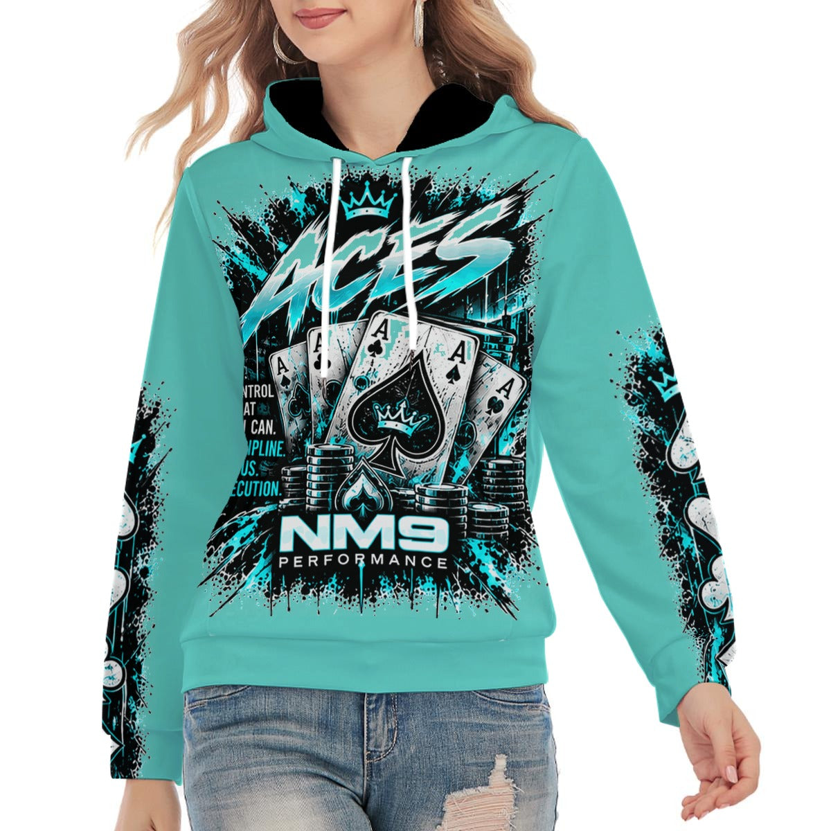 NM9 Ice Collection Hoodie | Aces Series | Ice Teal
