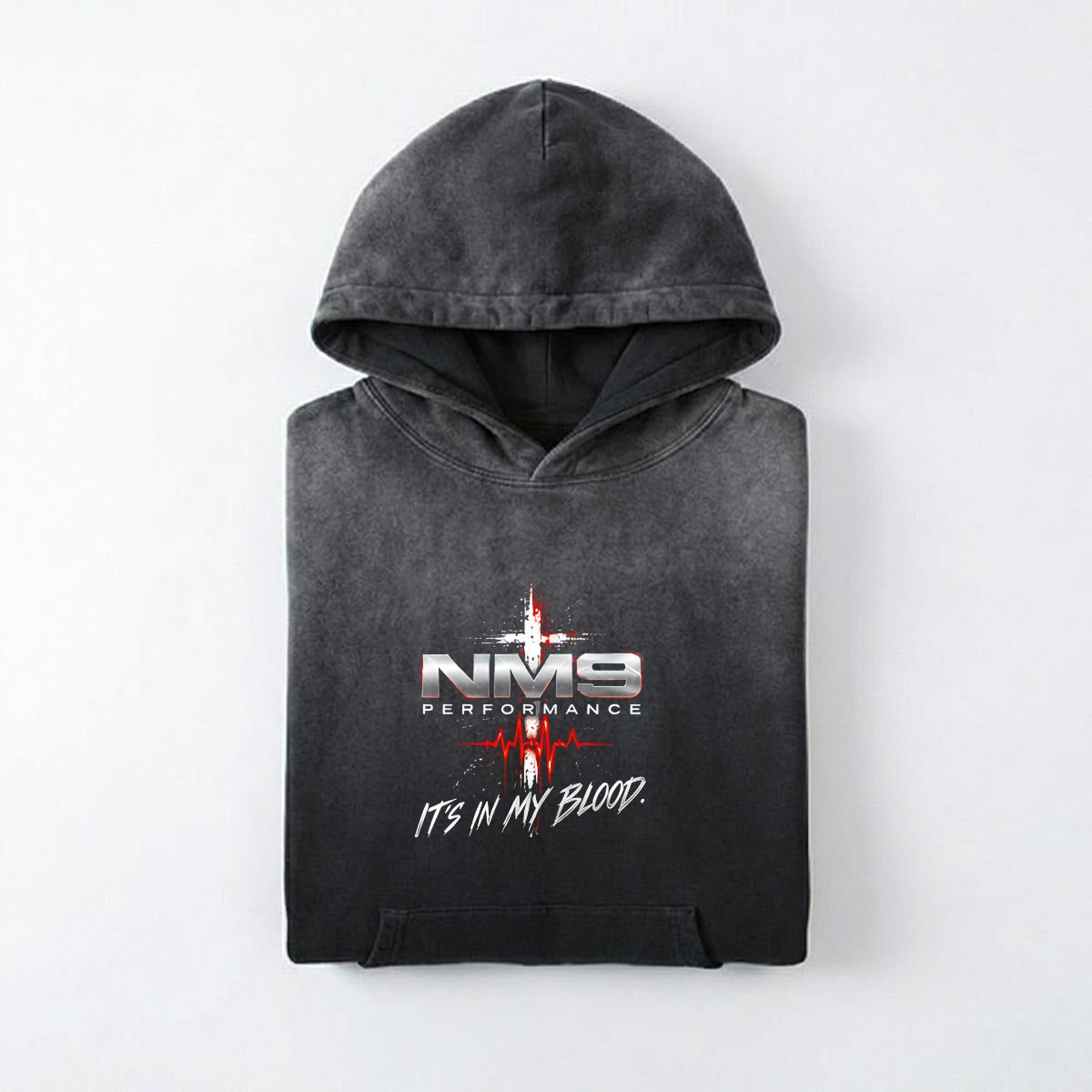 NM9 Bloodline Collection Heavyweight Hoodie | It's In My Blood | Black