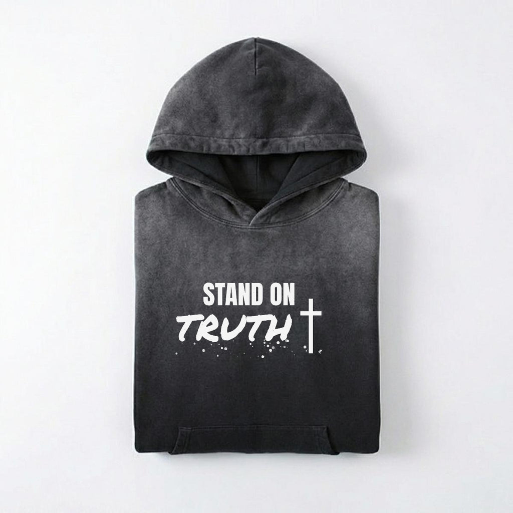 NM9 Heavyweight Hoodie | Stand On Truth | Black / White