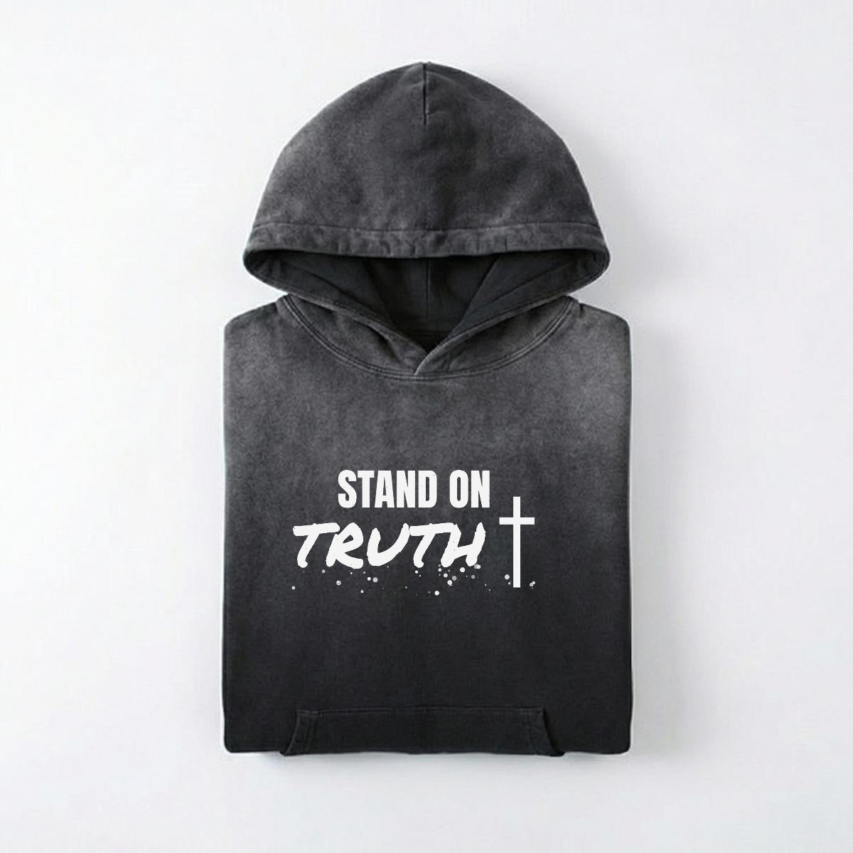 NM9 Heavyweight Hoodie | Stand On Truth | Black / White