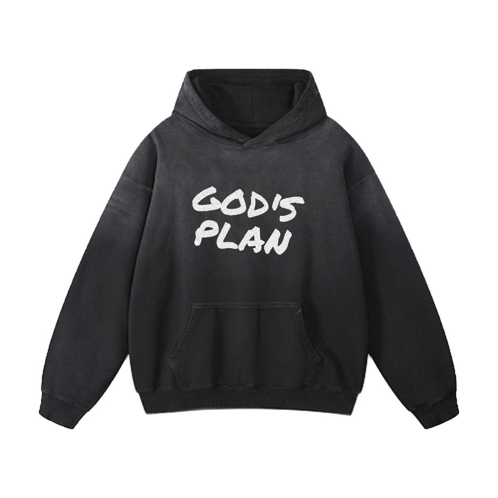 NM9 Ice Collection Heavyweight Hoodie | God's Plan | Black