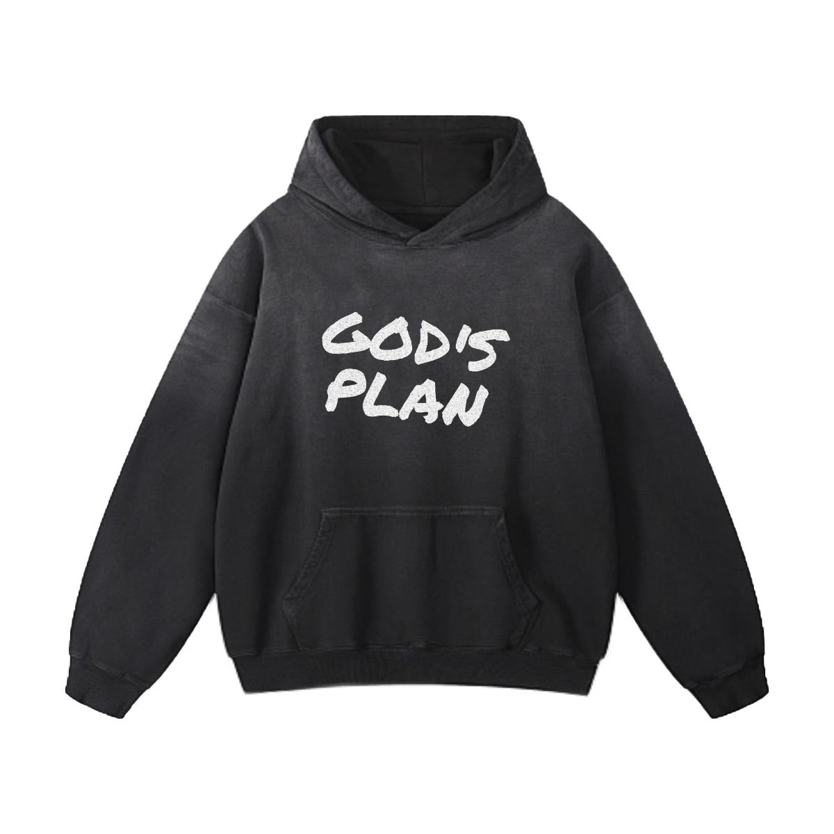 NM9 Ice Collection Heavyweight Hoodie | God's Plan | Black