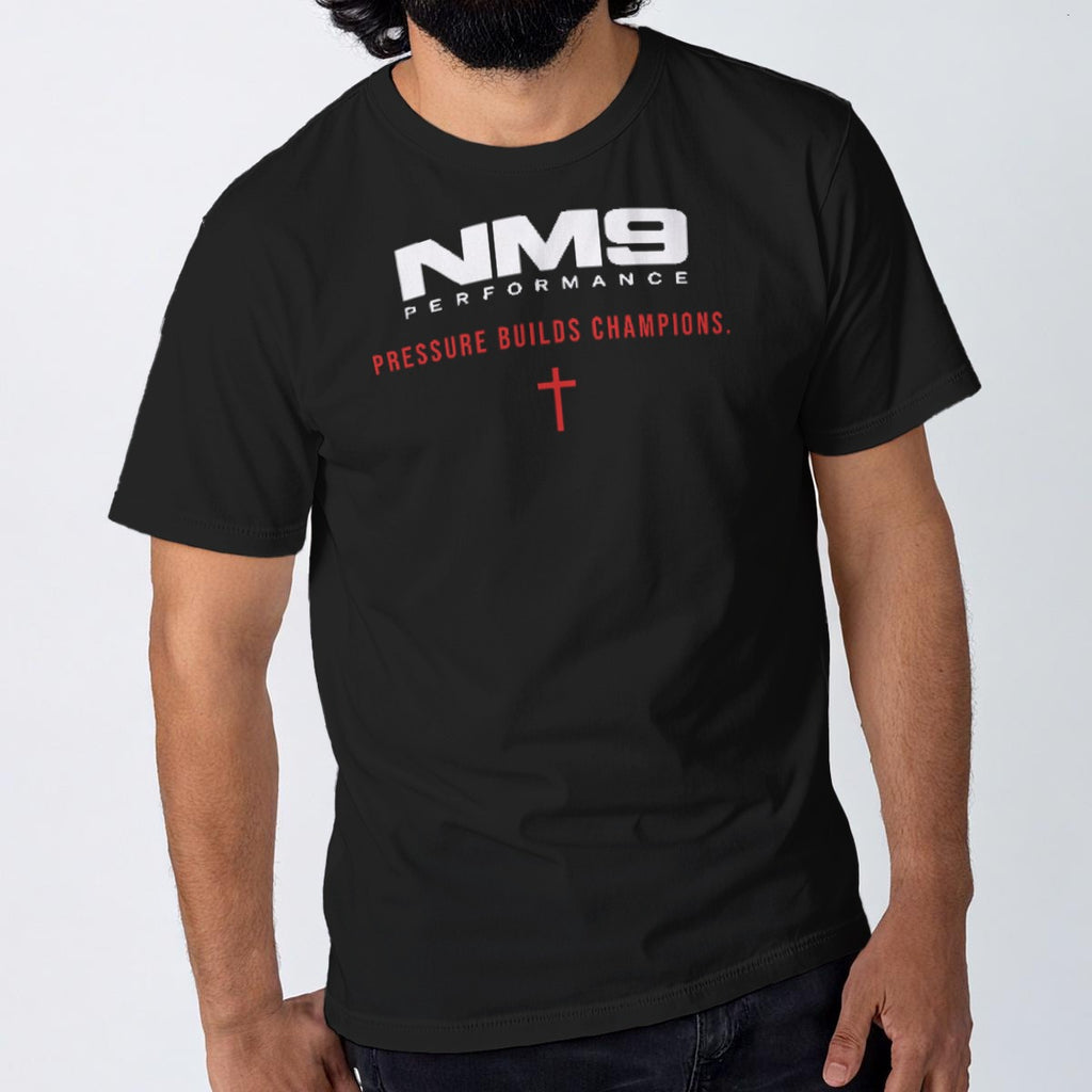 NM9 Performance Tee | Pressure Builds Champions | Black