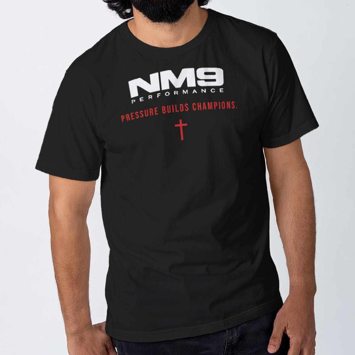 NM9 Performance Tee | Pressure Builds Champions | Black