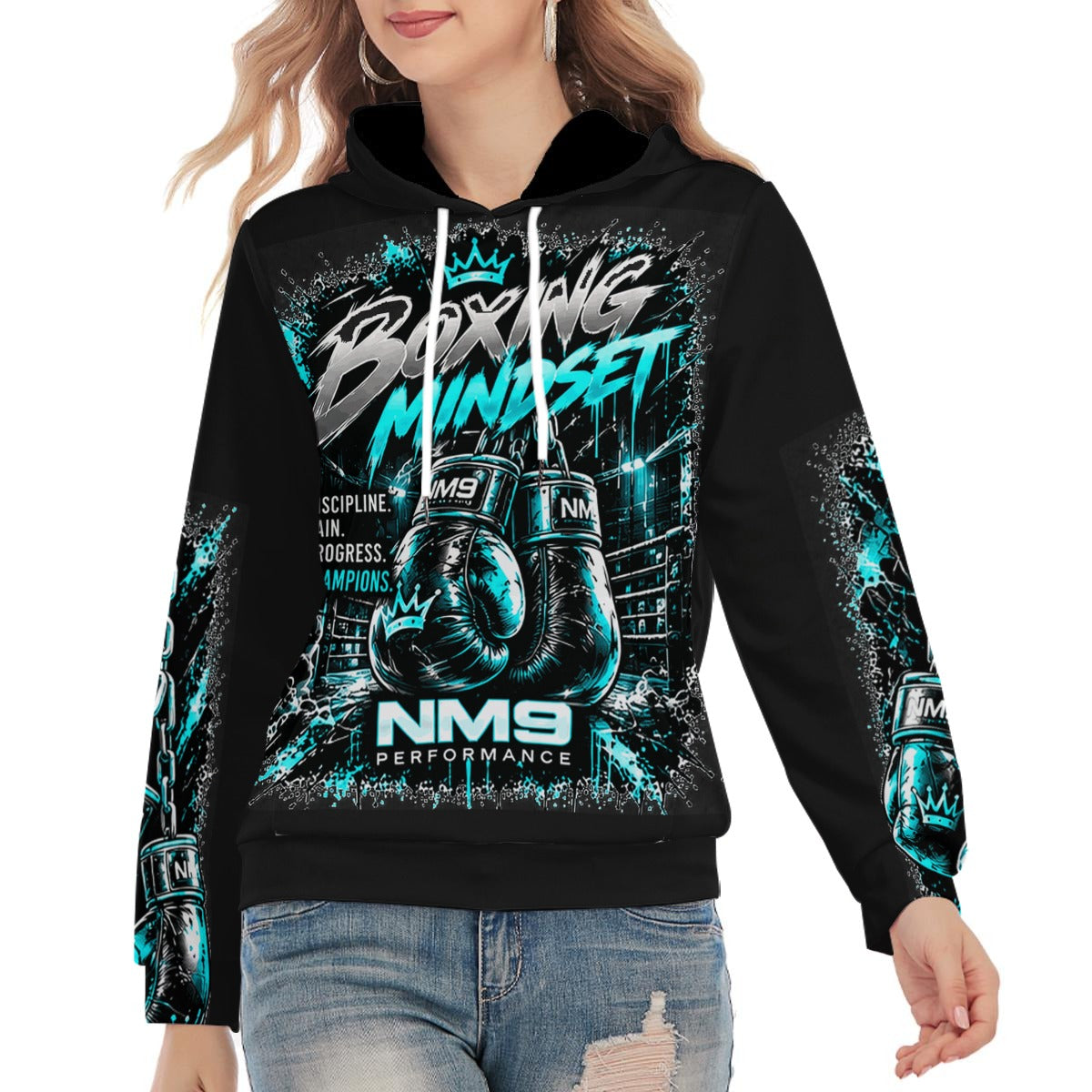 NM9 Ice Collection Hoodie | Boxing Mindset Series | Black