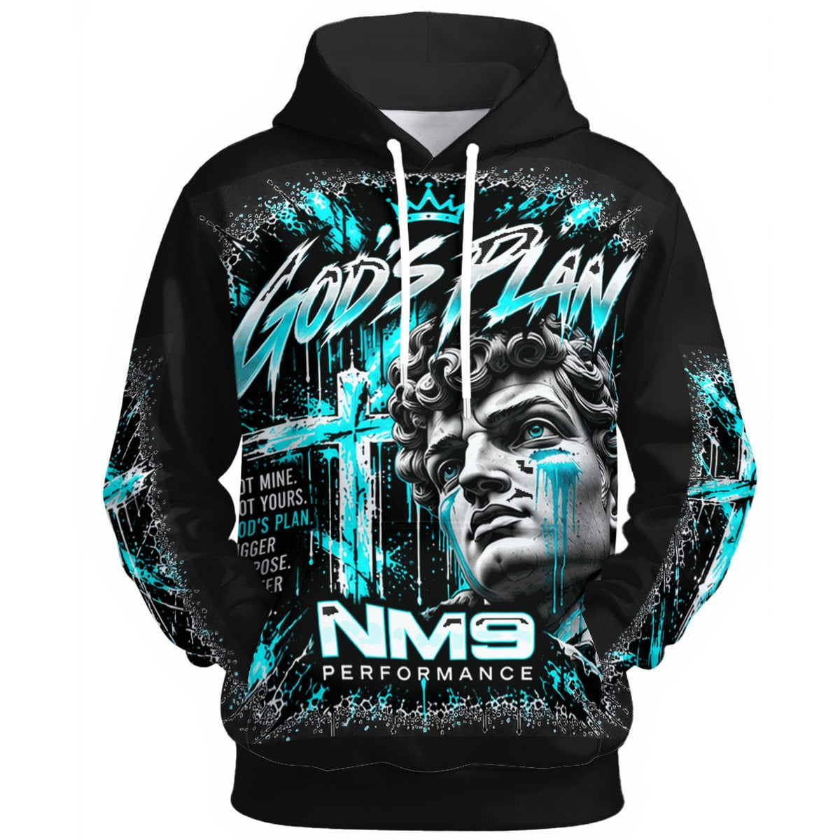 NM9 Ice Collection Hoodie | God's Plan Statue Edition | Black