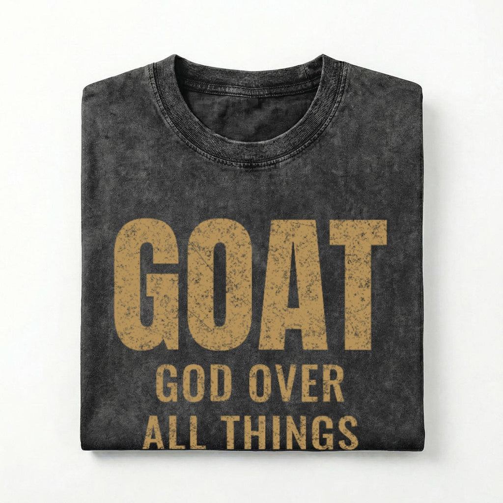God's Plan Heavyweight Tee | GOAT God Over All Things | Black