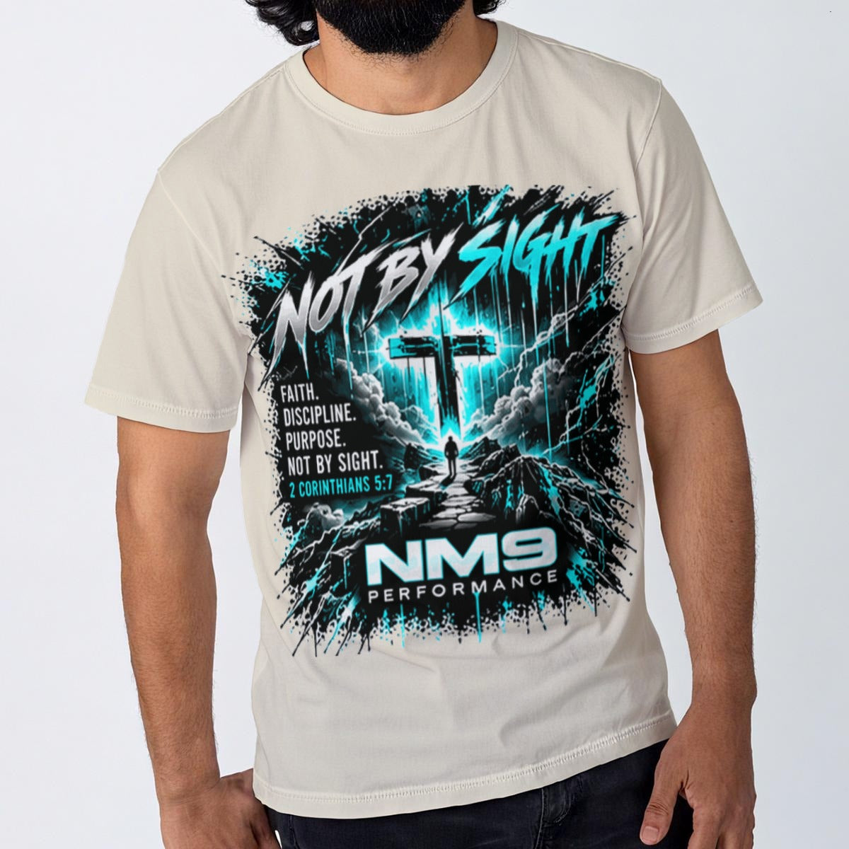 NM9 Ice Collection Tee | Not By Sight Series | Bone