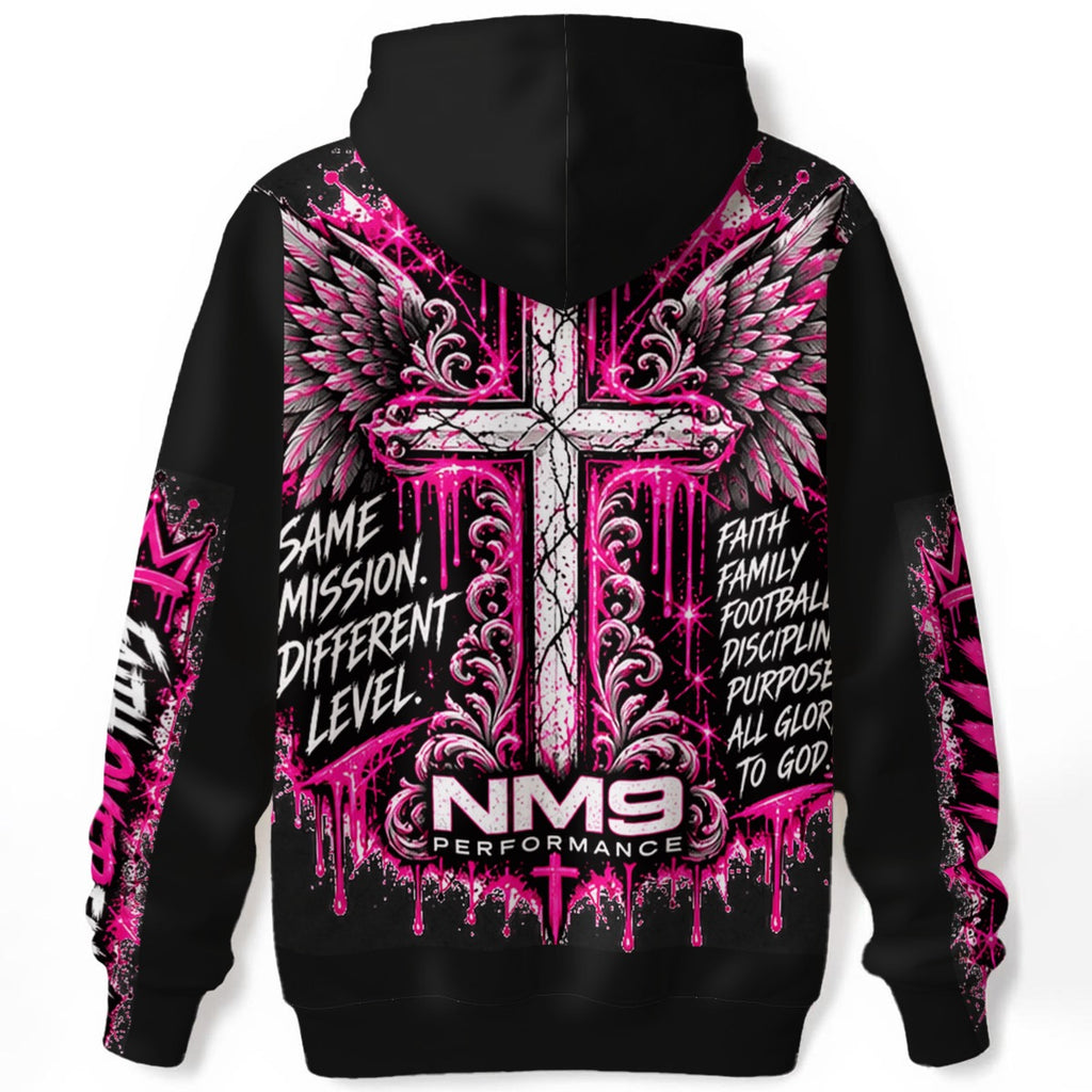 NM9 Pink Collection Hoodie | Faith Over Fame | Black