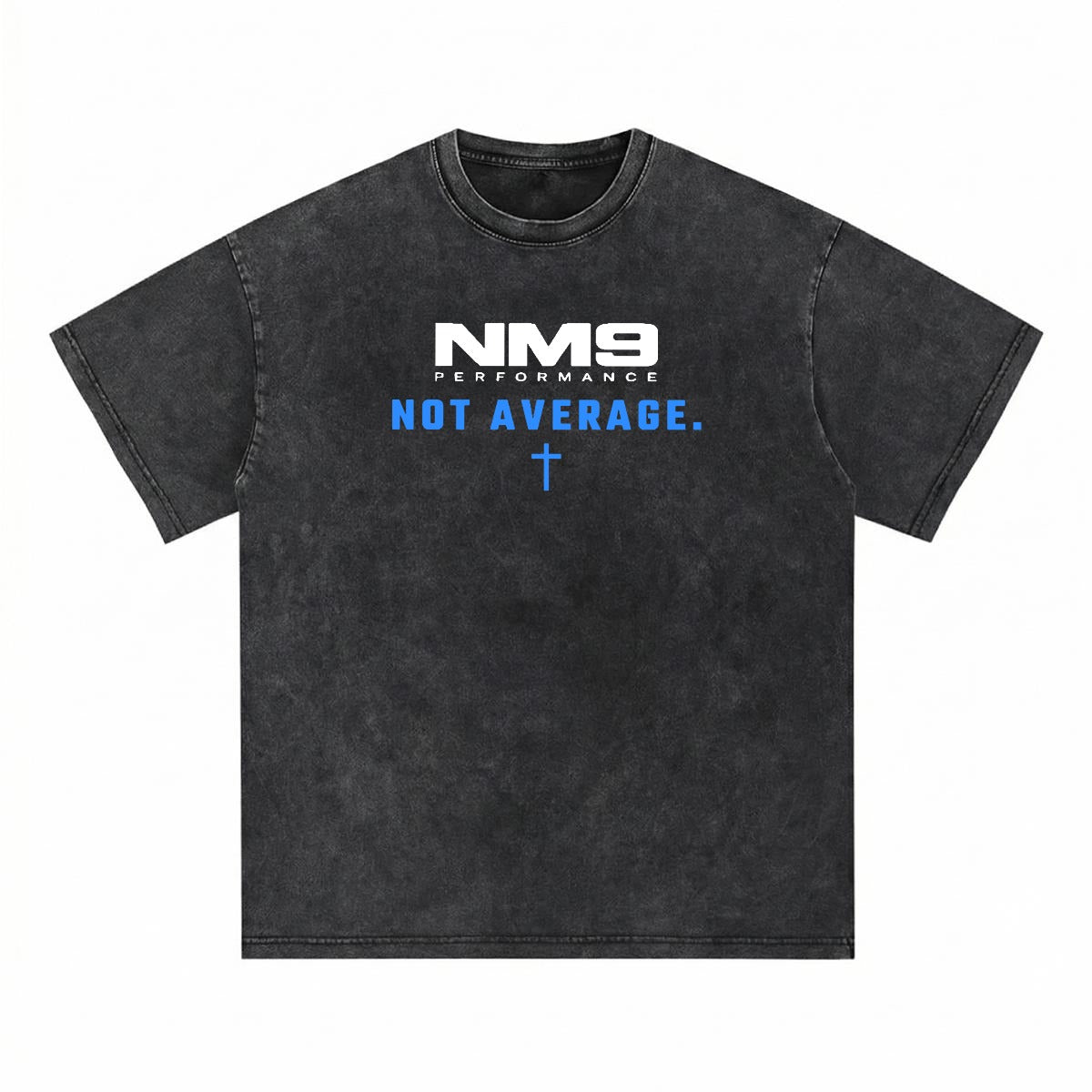 NM9 Performance Heavyweight Tee | Built Different | Black