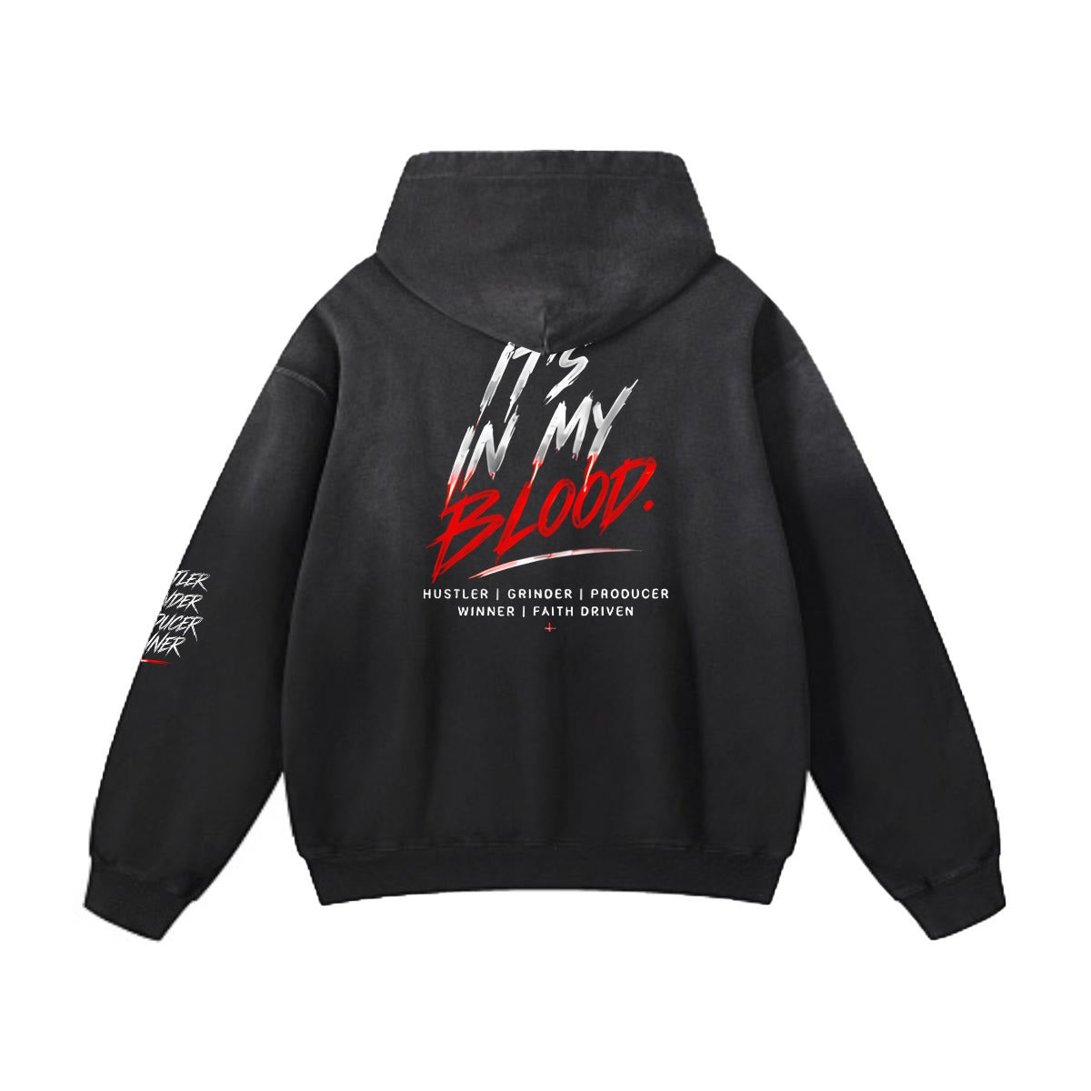 NM9 Bloodline Collection Heavyweight Hoodie | It's In My Blood | Black