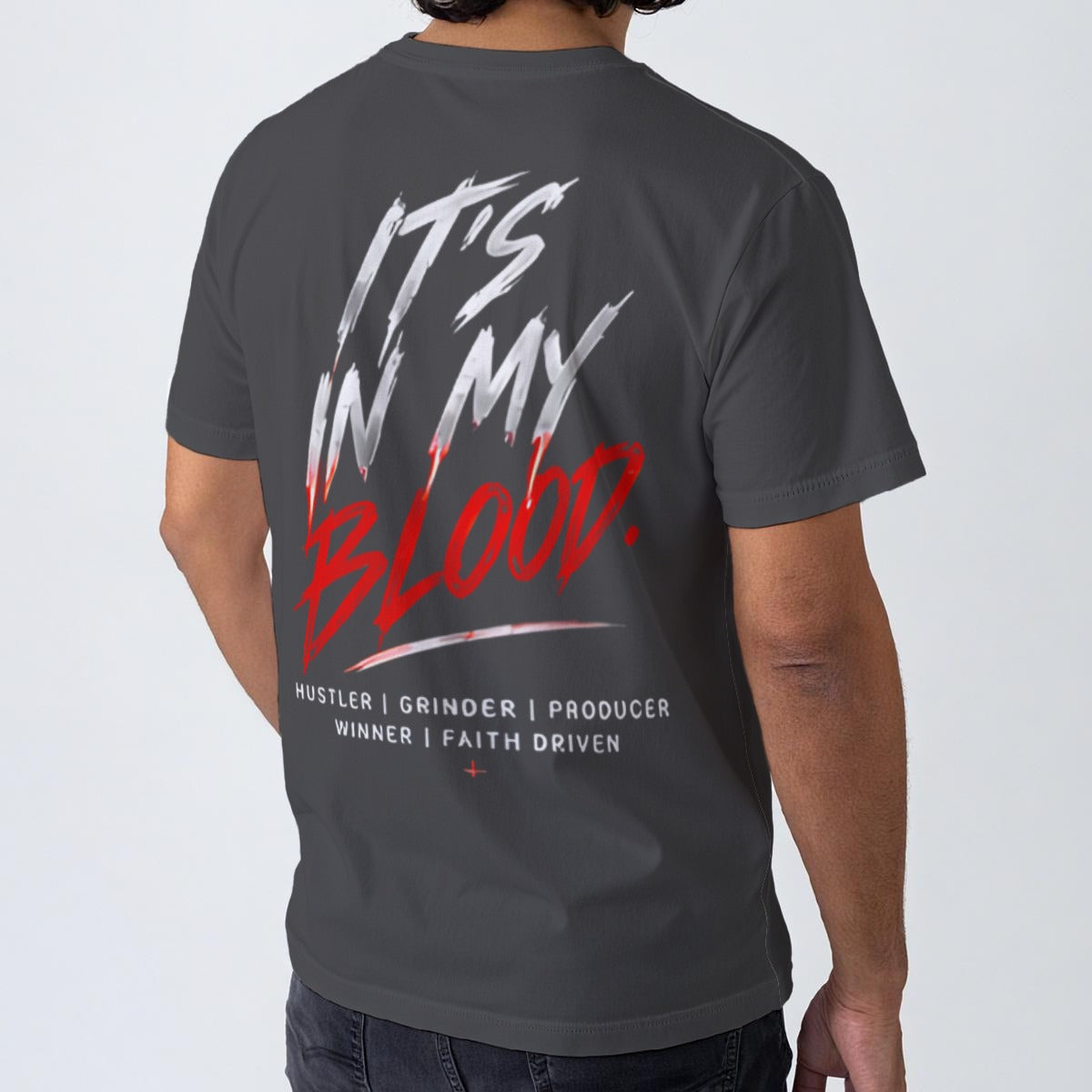 NM9 Bloodline Collection Tee | It's In My Blood | Steel Gray