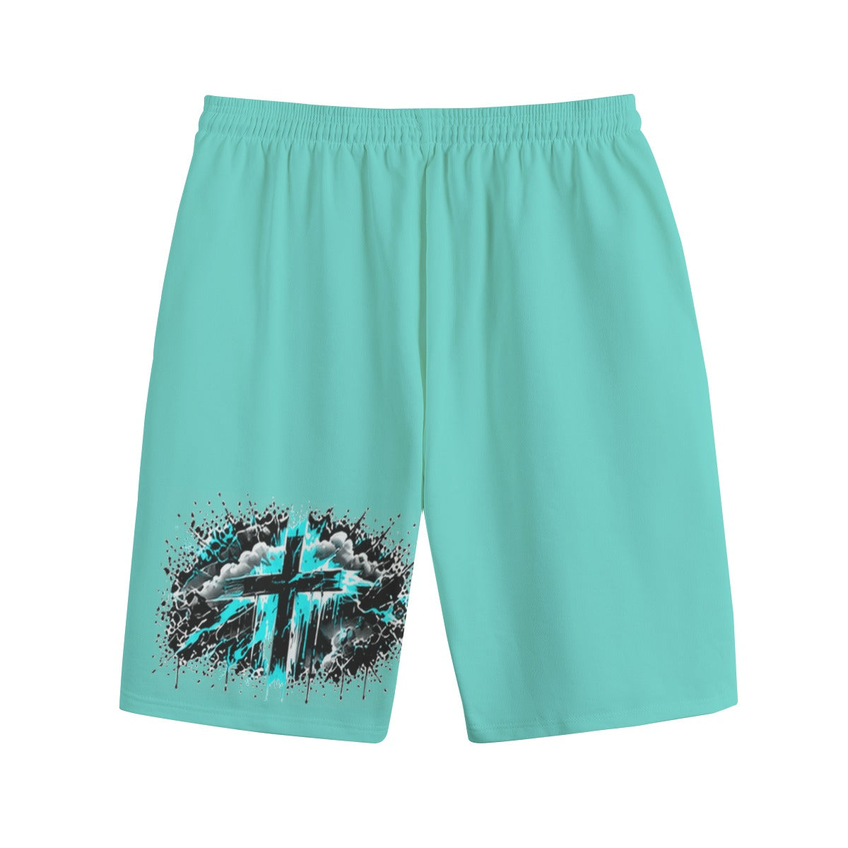 NM9 Ice Collection Sweat Shorts | Not By Sight Series | Ice Teal