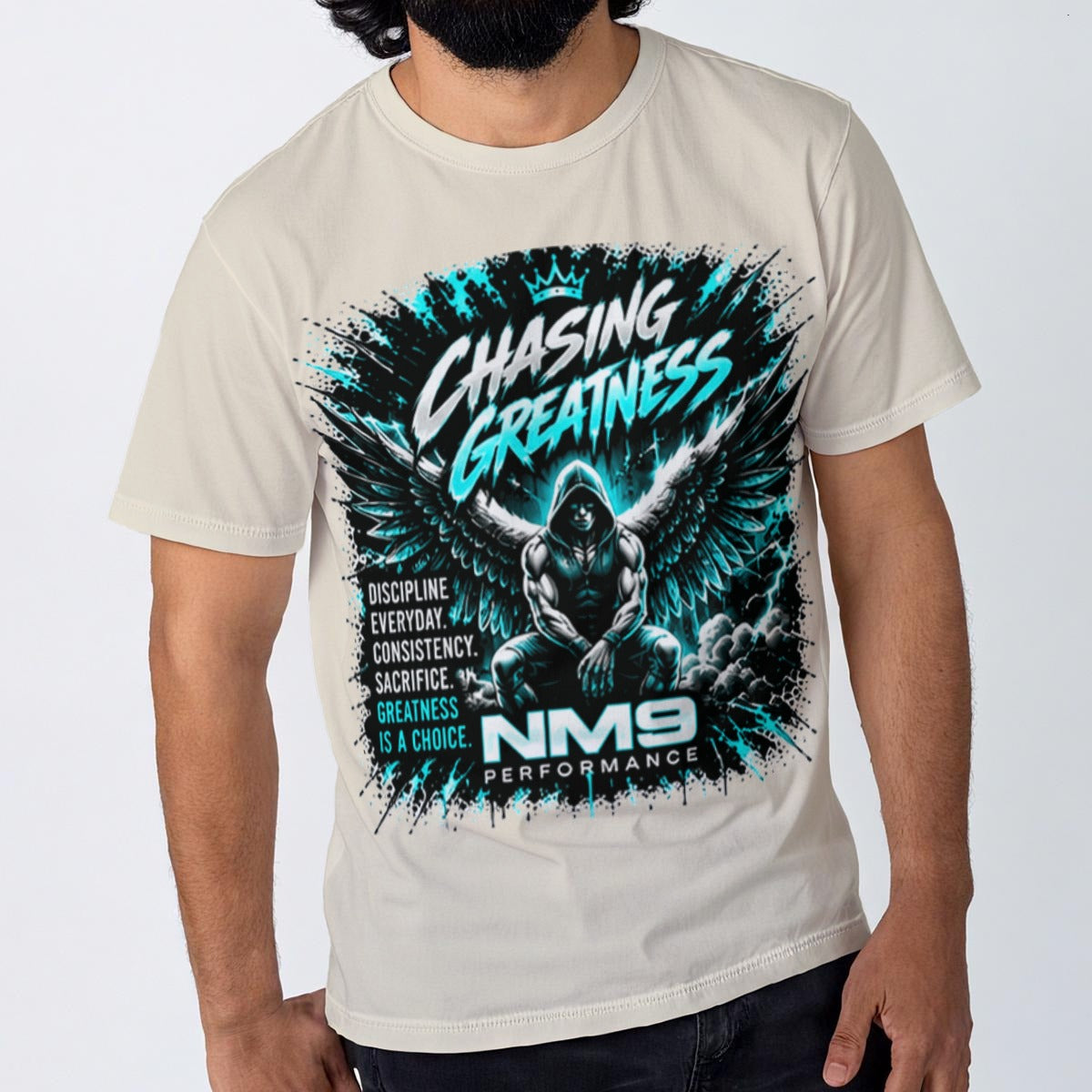 NM9 Ice Collection Tee | Chasing Greatness Series | Bone