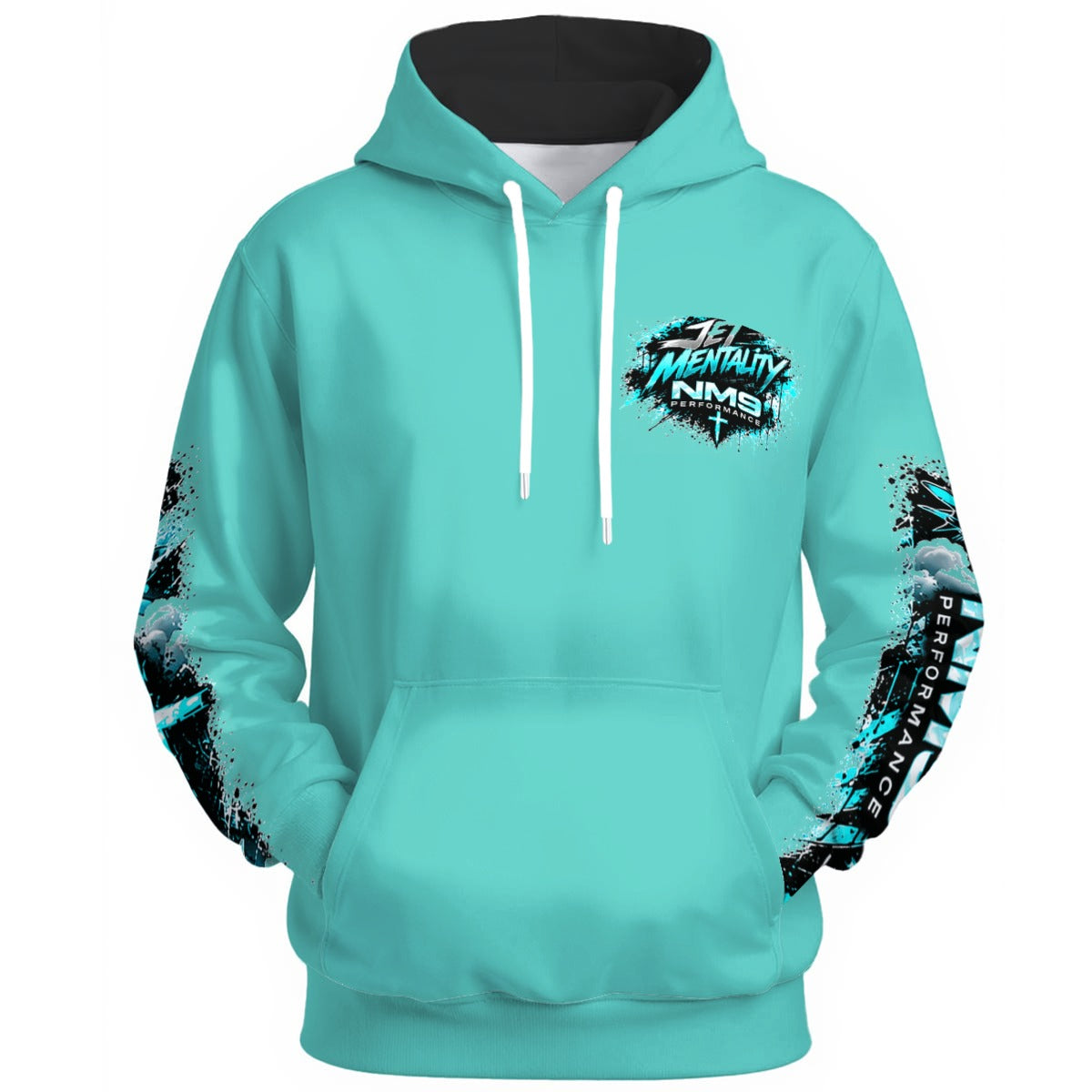 NM9 Ice Collection Hoodie | Jet Mentality Series Chest | Ice Teal