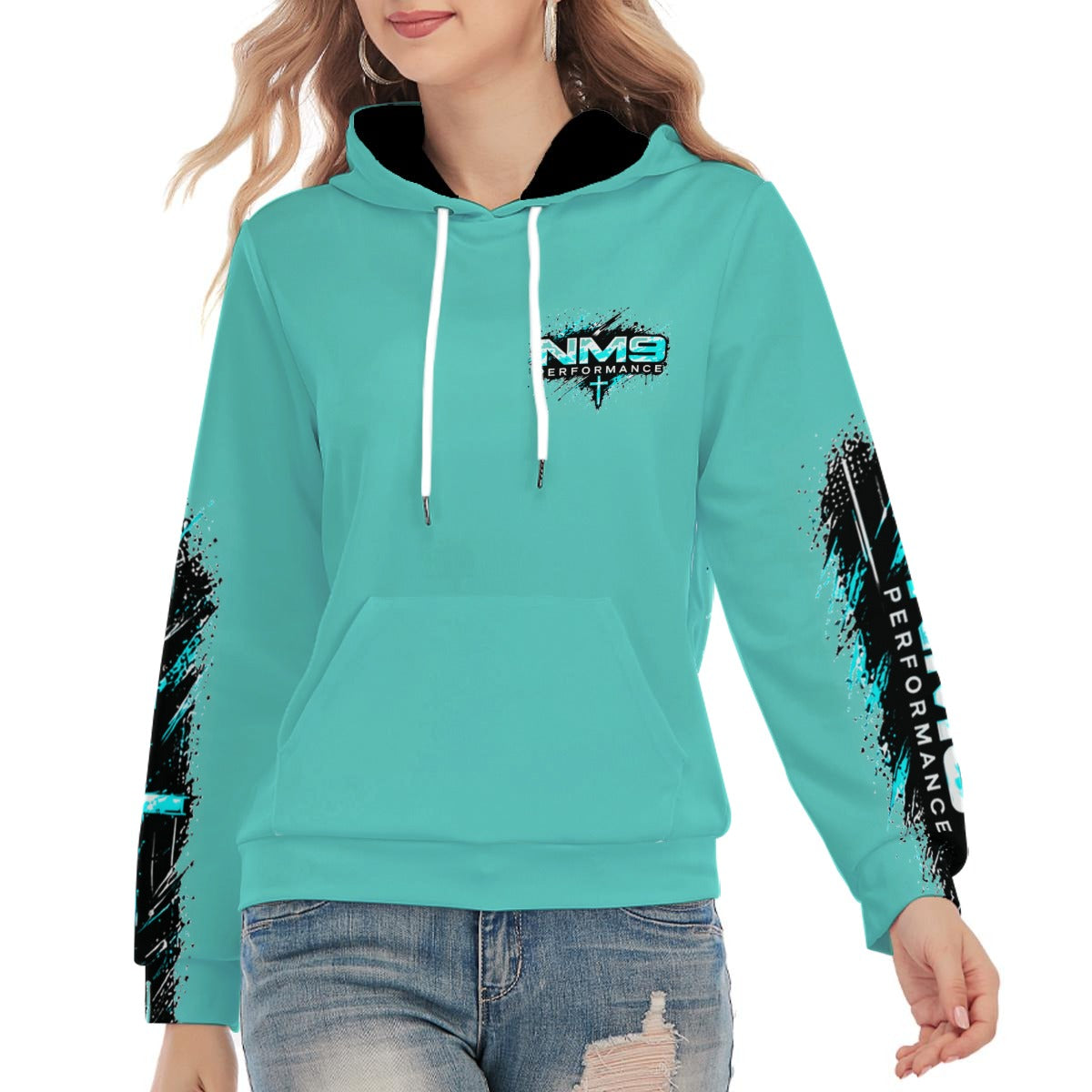NM9 Ice Collection Hoodie | Signature Series Chest | Ice Teal