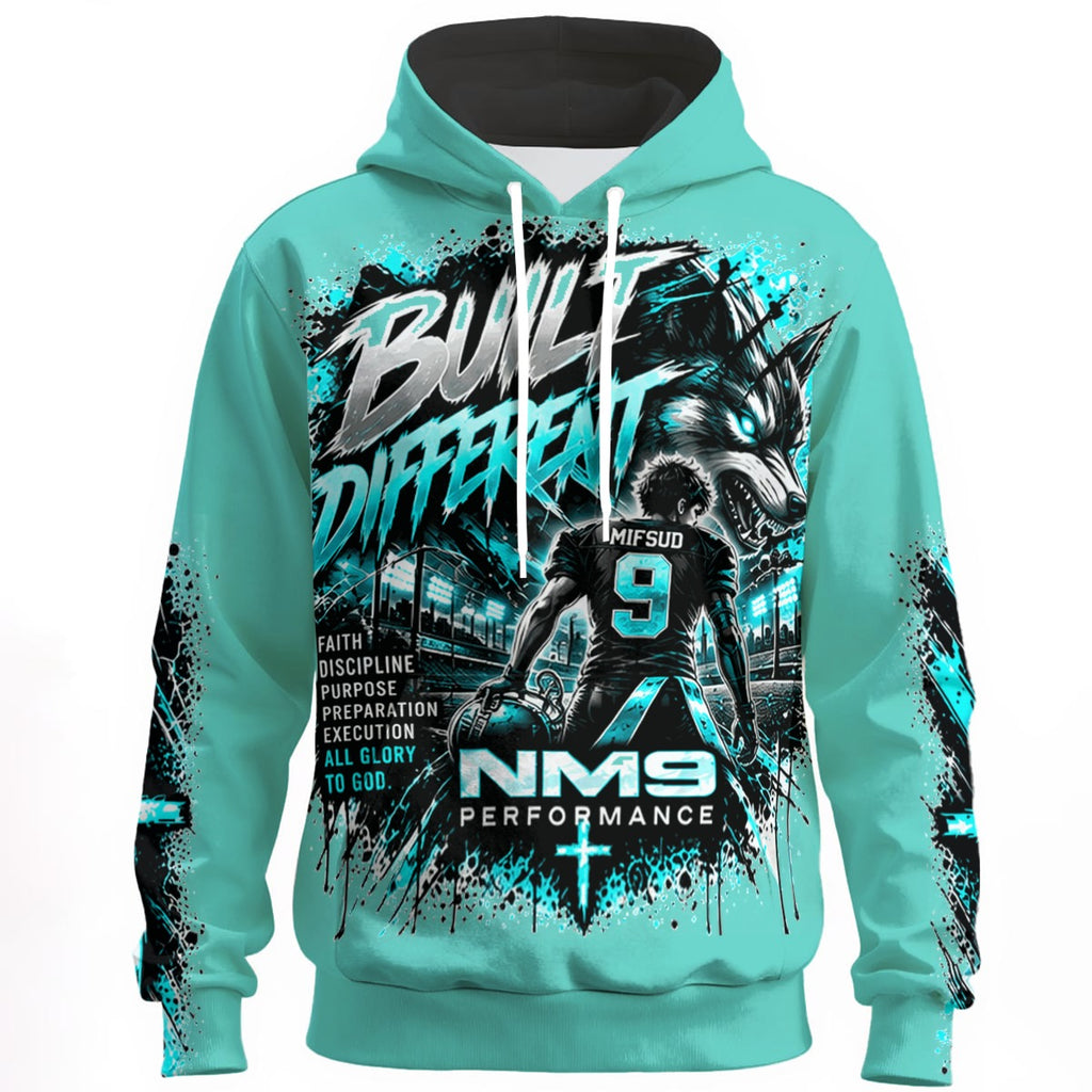 NM9 Ice Collection Hoodie | Built Different Mifsud 9 Edition | Ice Teal
