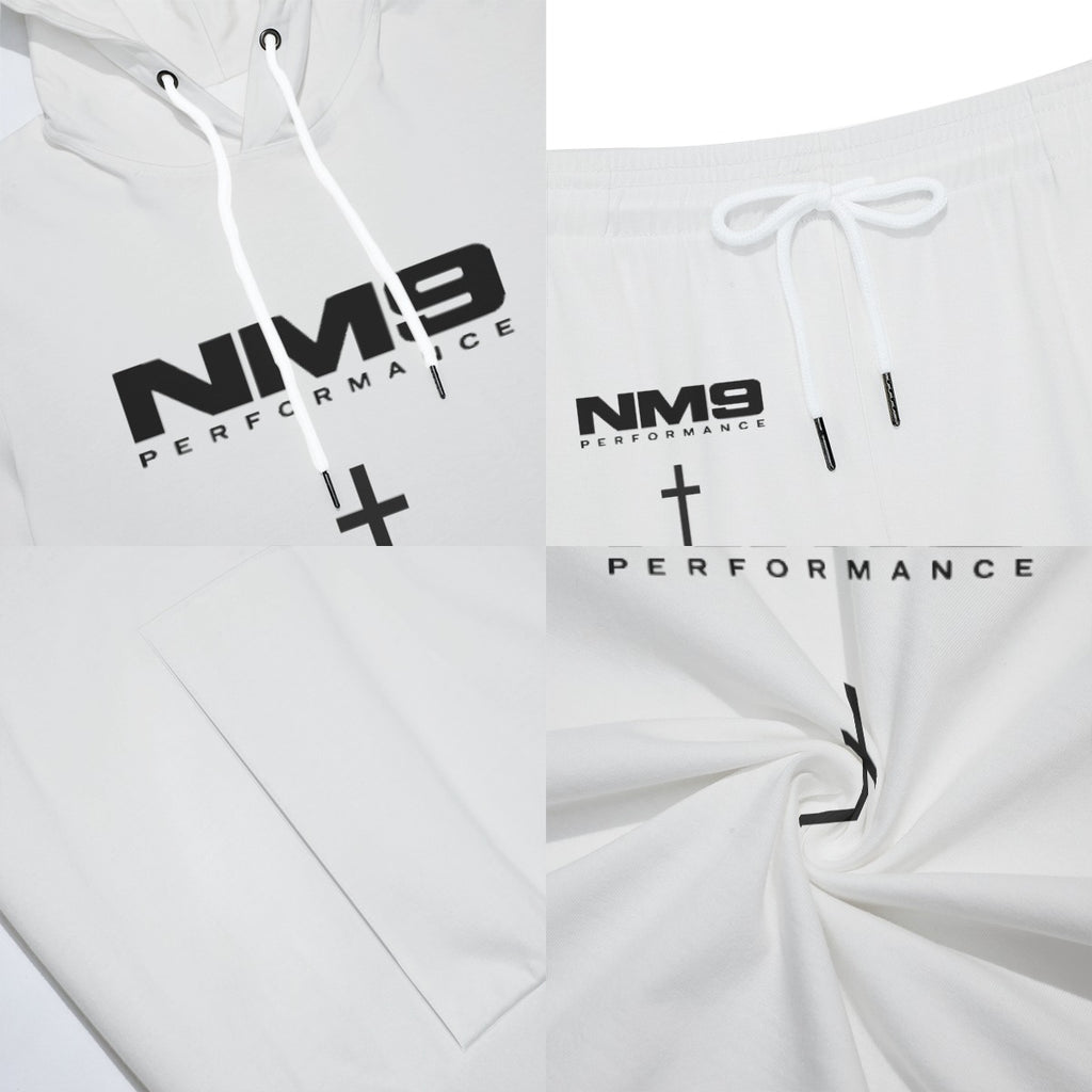 NM9 Sleeveless Hoodie & Shorts Set | White