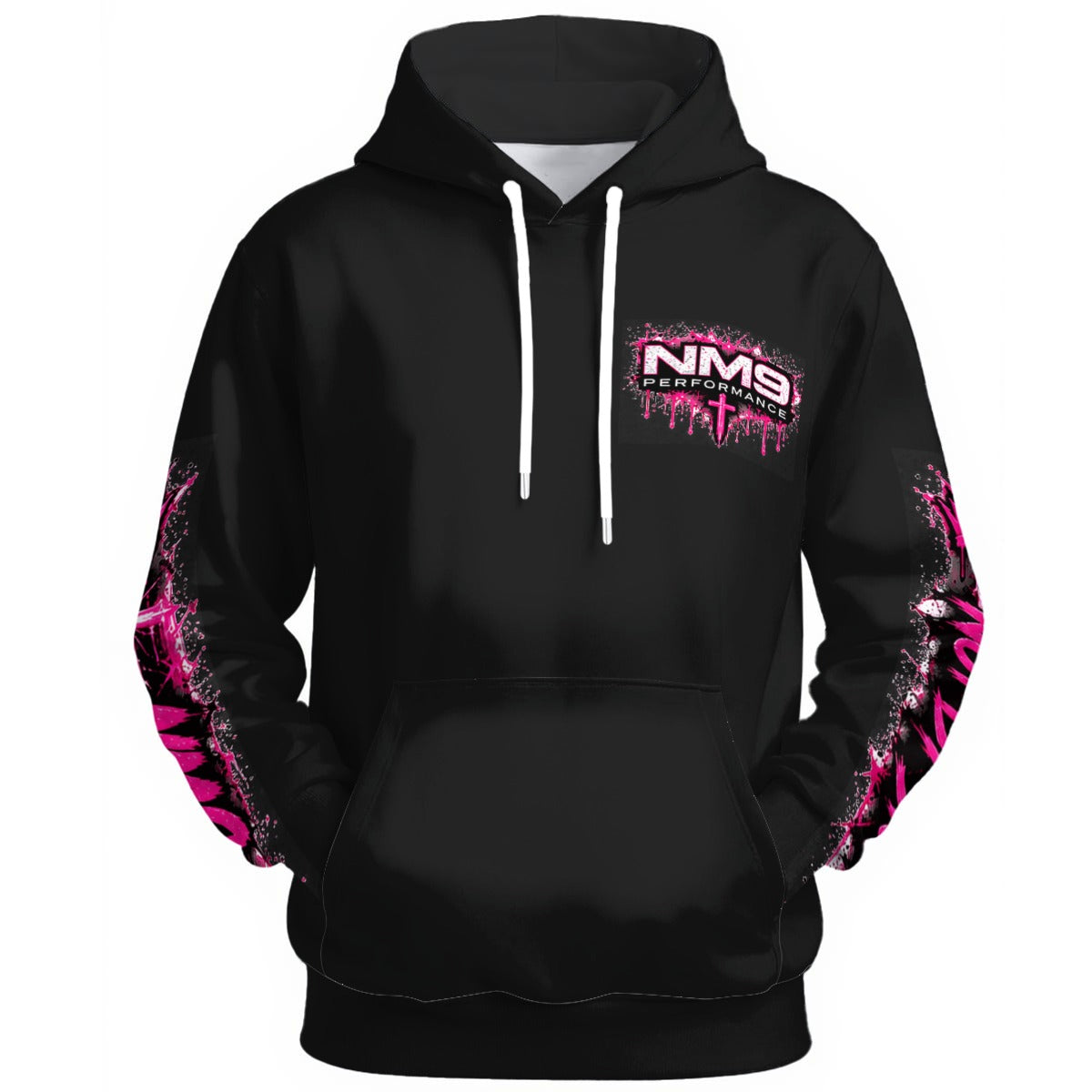 NM9 Pink Collection Hoodie | Not By Sight Chest | Black