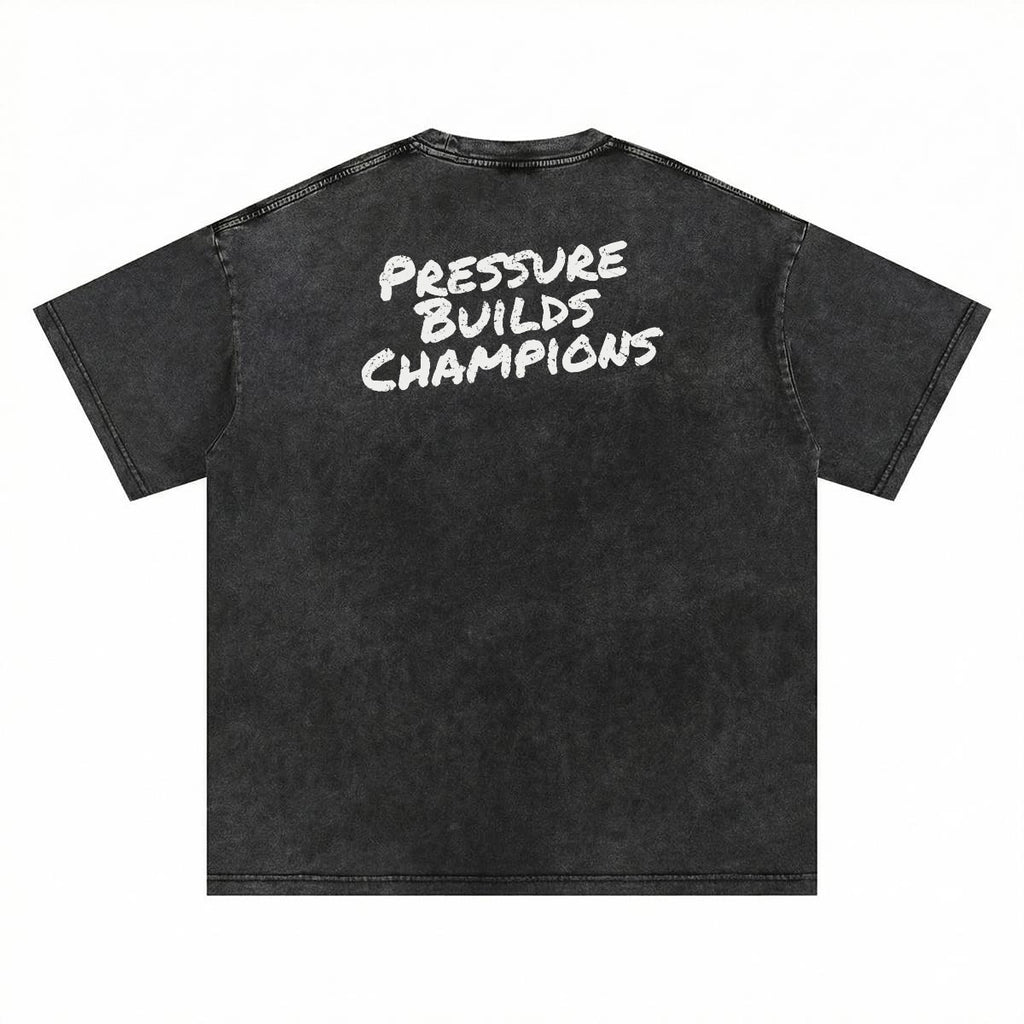 NM9 Performance Heavyweight Tee | Pressure Builds Champions | Black