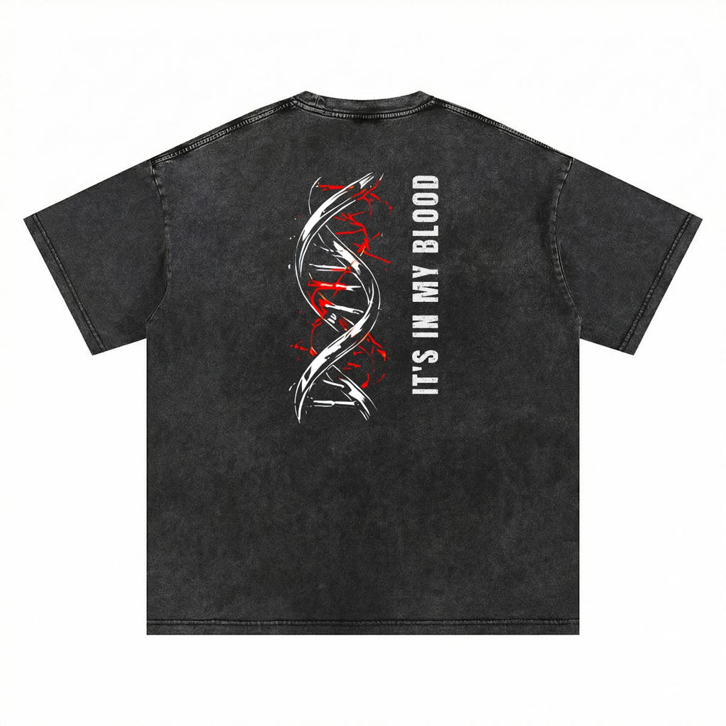 NM9 Bloodline Collection Heavyweight Tee | DNA Helix | Black