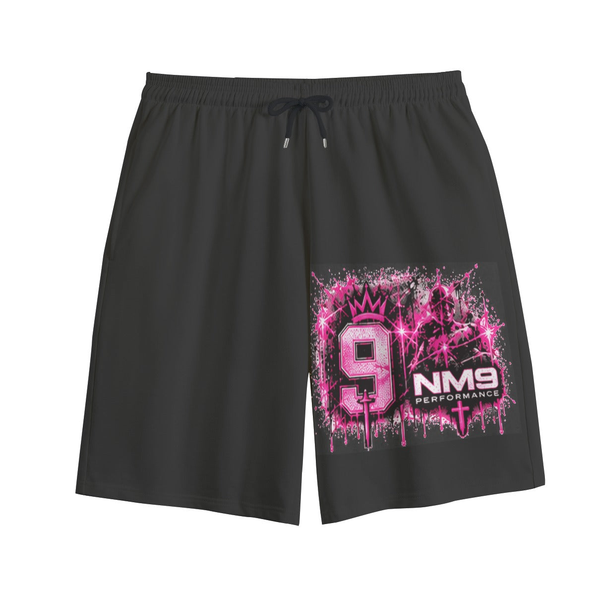 NM9 Pink Collection Sweat Shorts | More Than A Game | Black