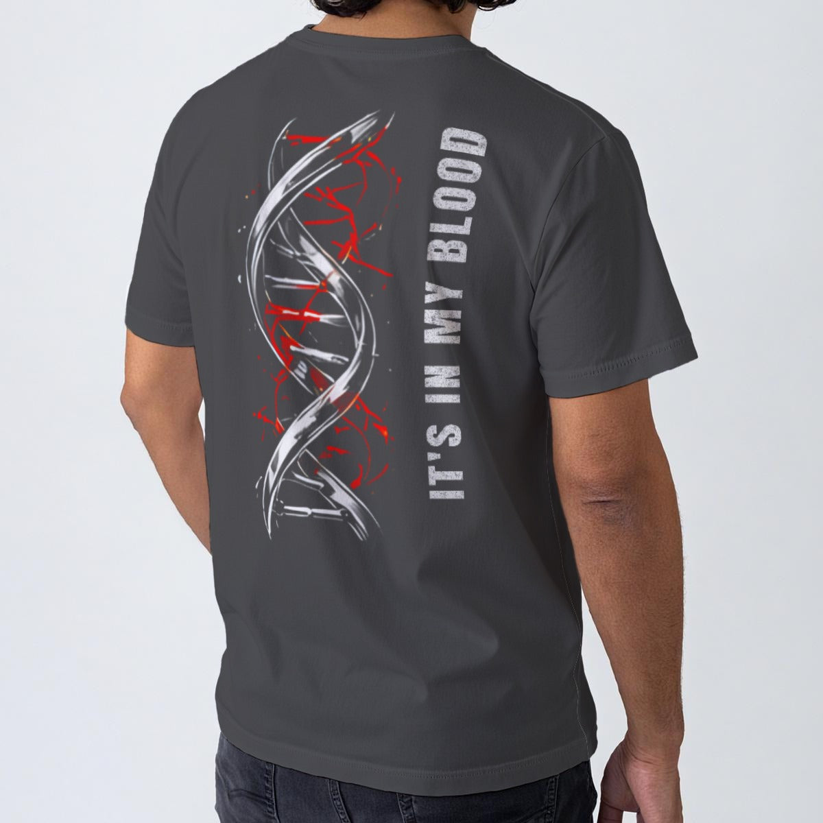 NM9 Bloodline Collection Tee | DNA Helix | Steel Gray