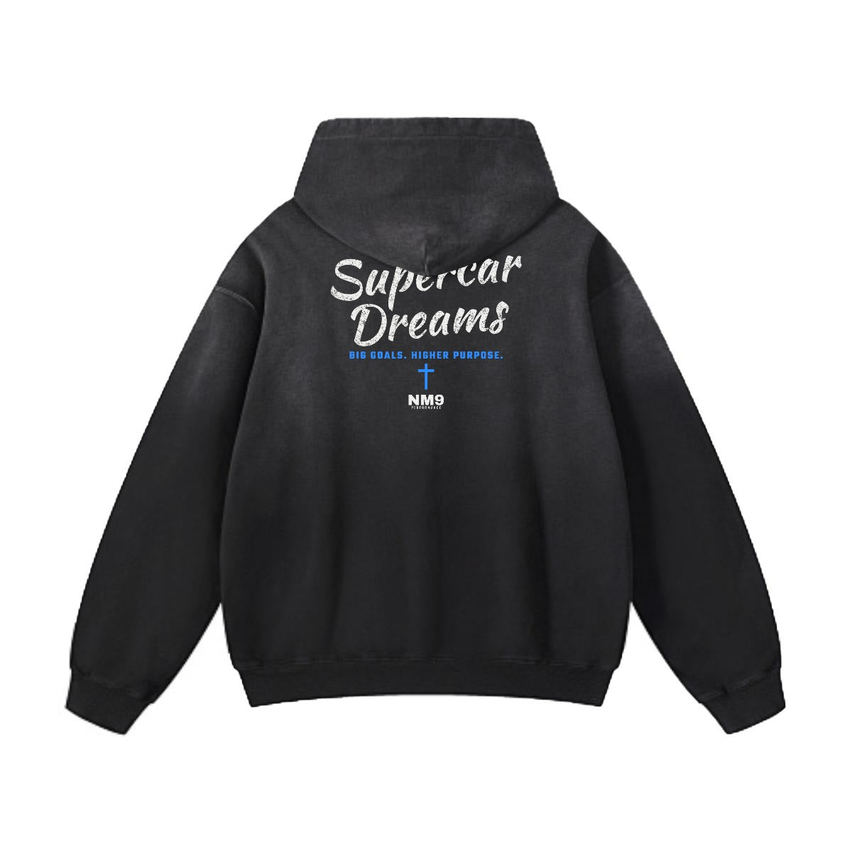 NM9 Performance Heavyweight Hoodie | Supercar Dreams | Black