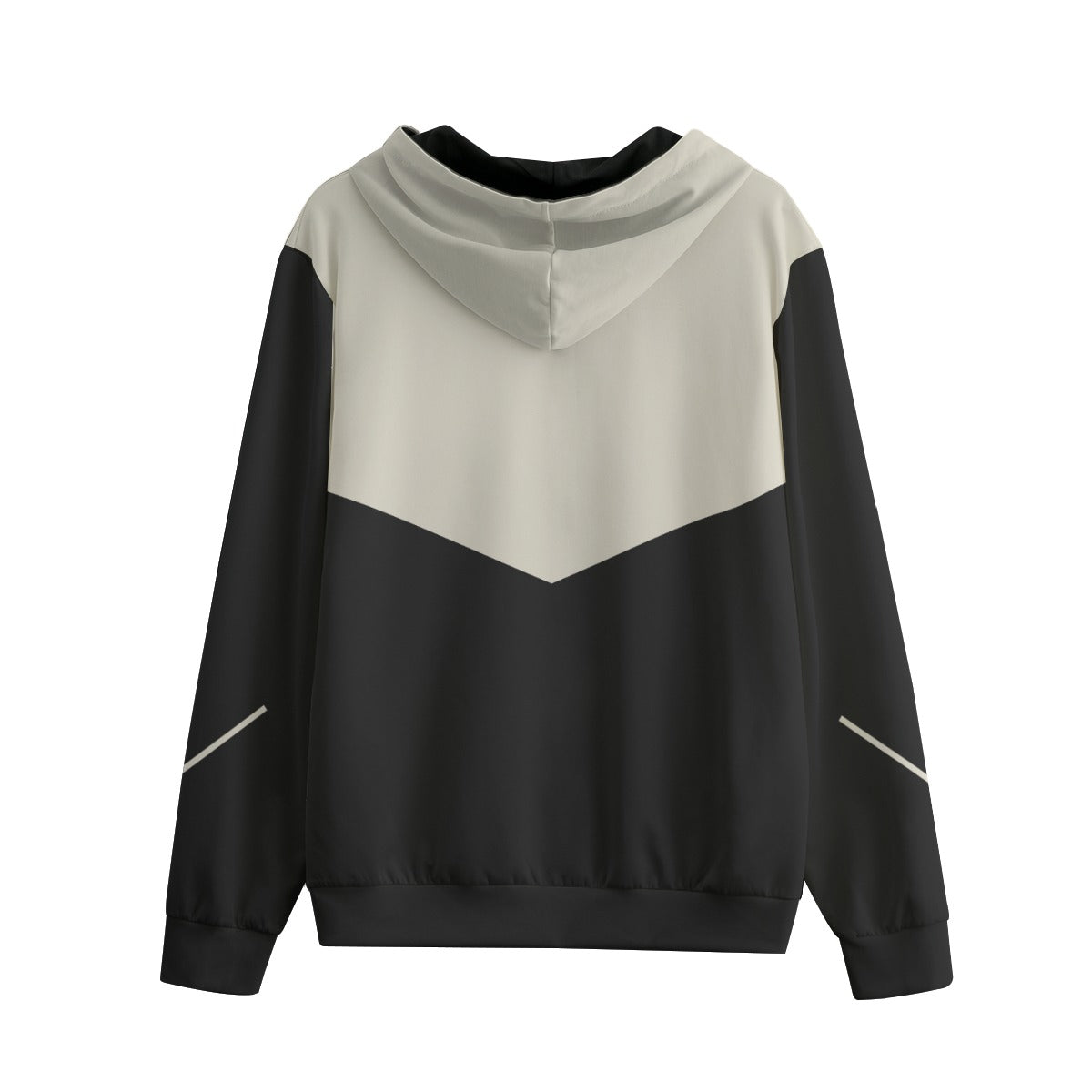 Not By Sight Two-Tone Zip Hoodie | Cream/Black