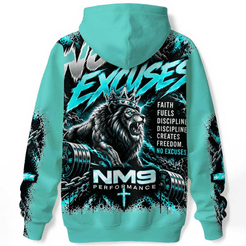 NM9 Ice Collection Hoodie | No Excuses Series | Ice Teal