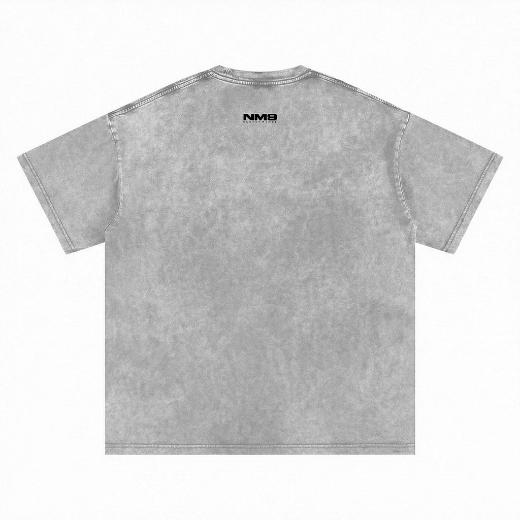 Not By Sight Heavyweight Tee | Left Chest Praying Hands | Grey