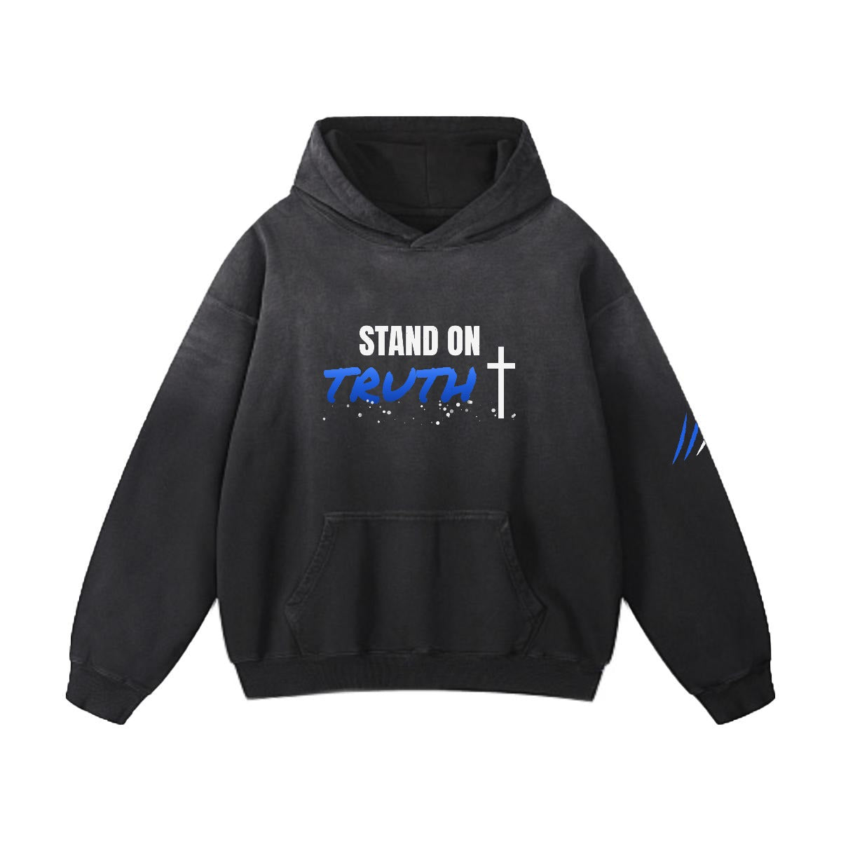 NM9 Heavyweight Hoodie | Stand On Truth | Black / Blue
