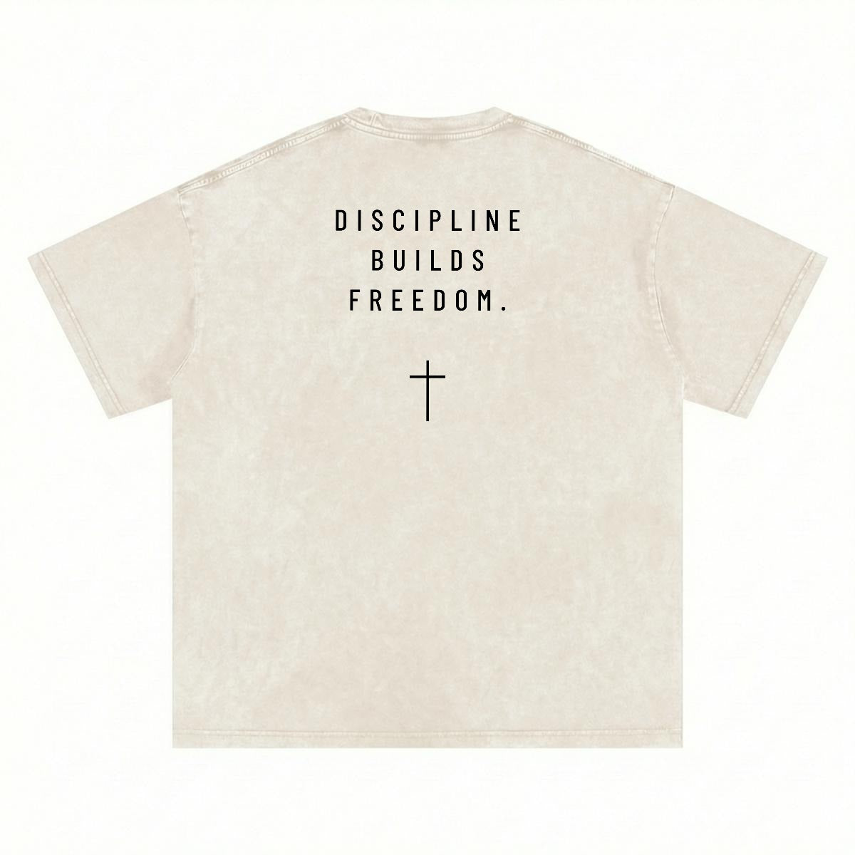 NM9 Standard Collection Heavyweight Tee | Discipline Builds Freedom | Bone