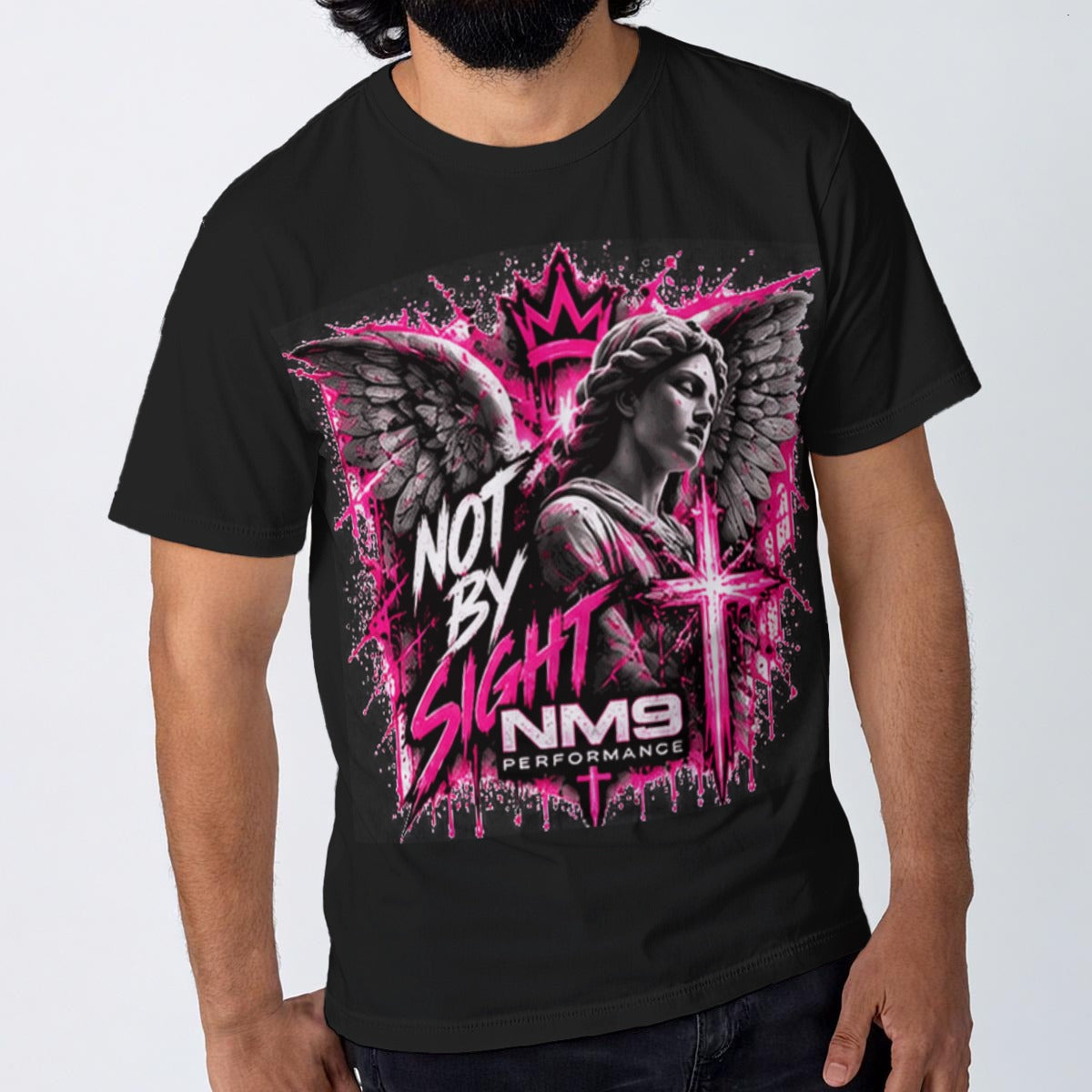 NM9 Pink Collection Tee | Not By Sight | Black
