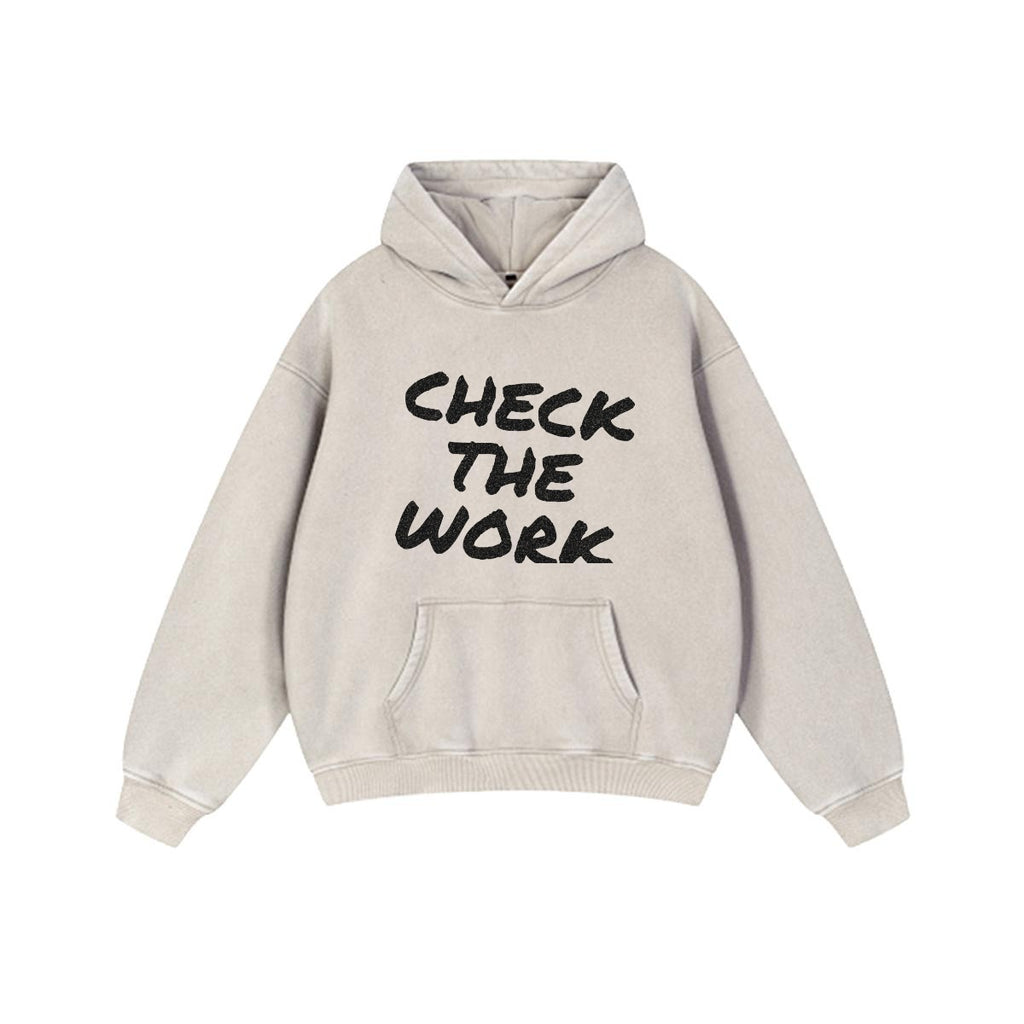 NM9 Performance Heavyweight Hoodie | Check The Work | Bone