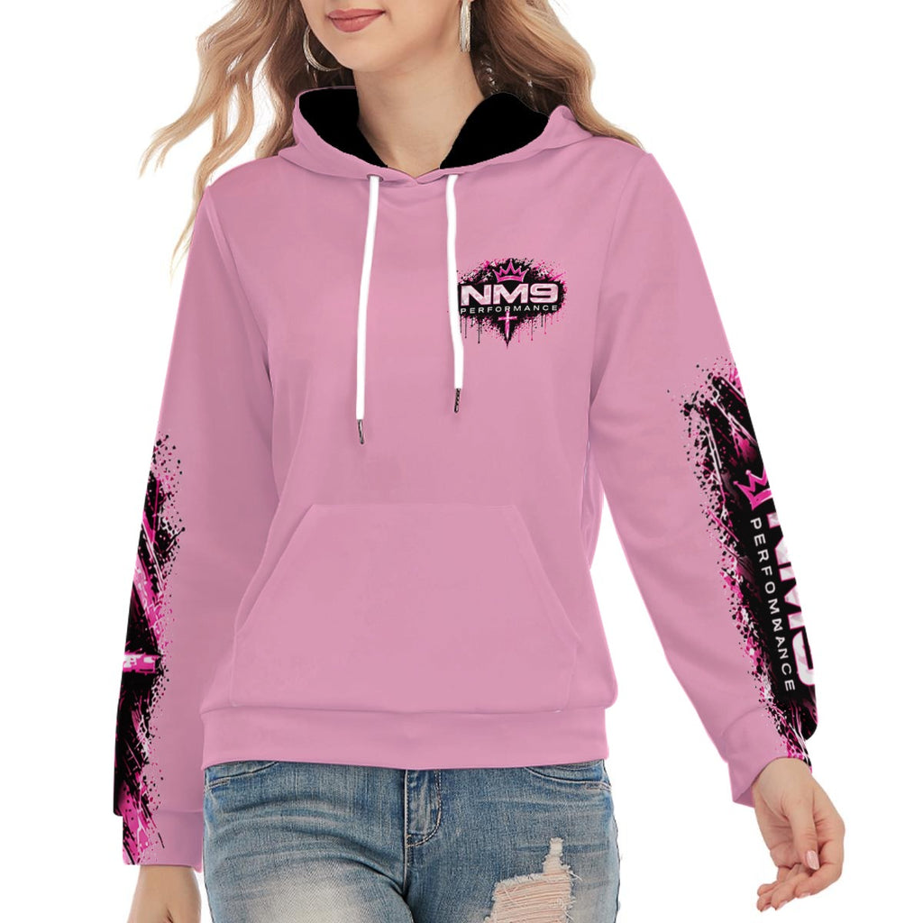 NM9 Pink Collection Hoodie | Girls Built Different Chest | Light Pink
