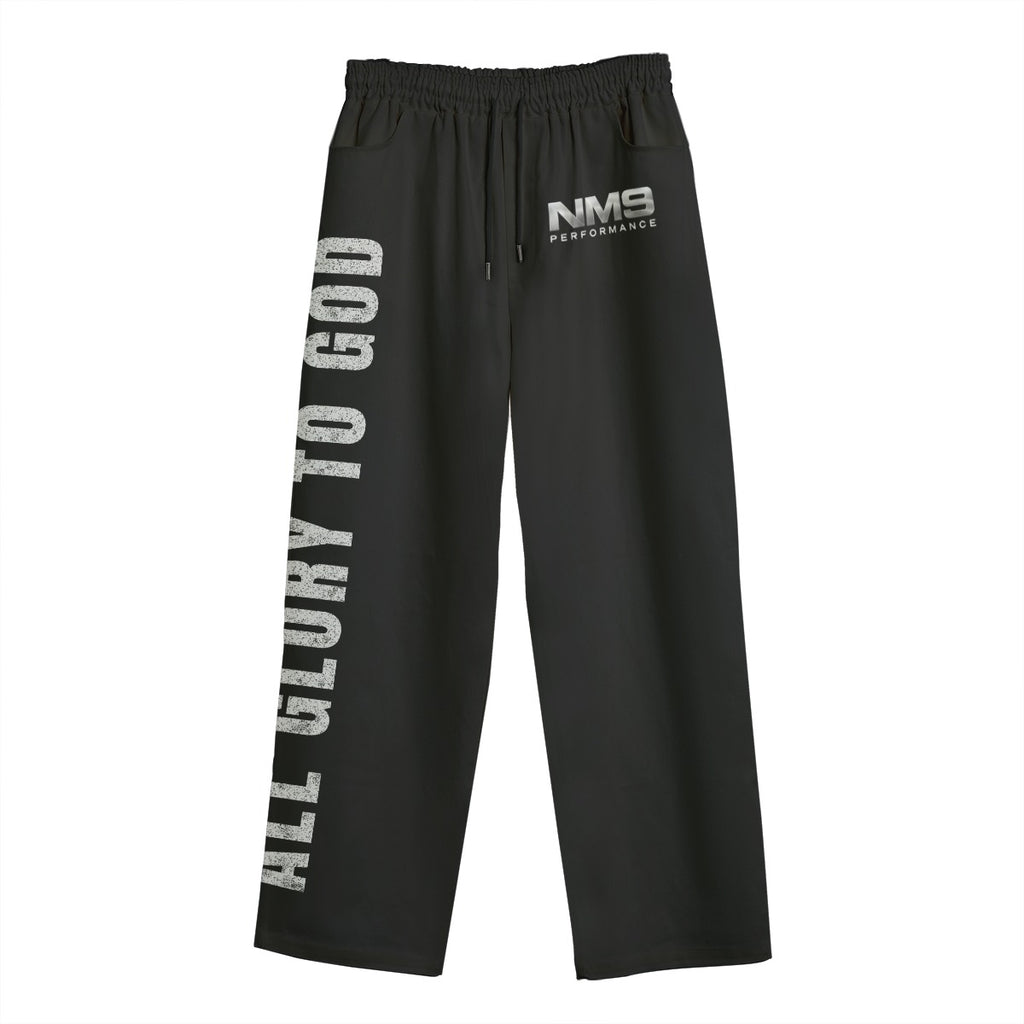 NM9 Signature Series Open Hem Sweatpants | All Glory To God | Black