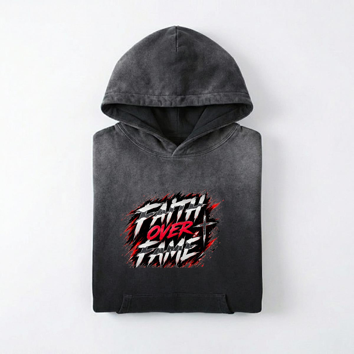 NM9 Executive Collection Heavyweight Hoodie | Faith Over Fame | Black