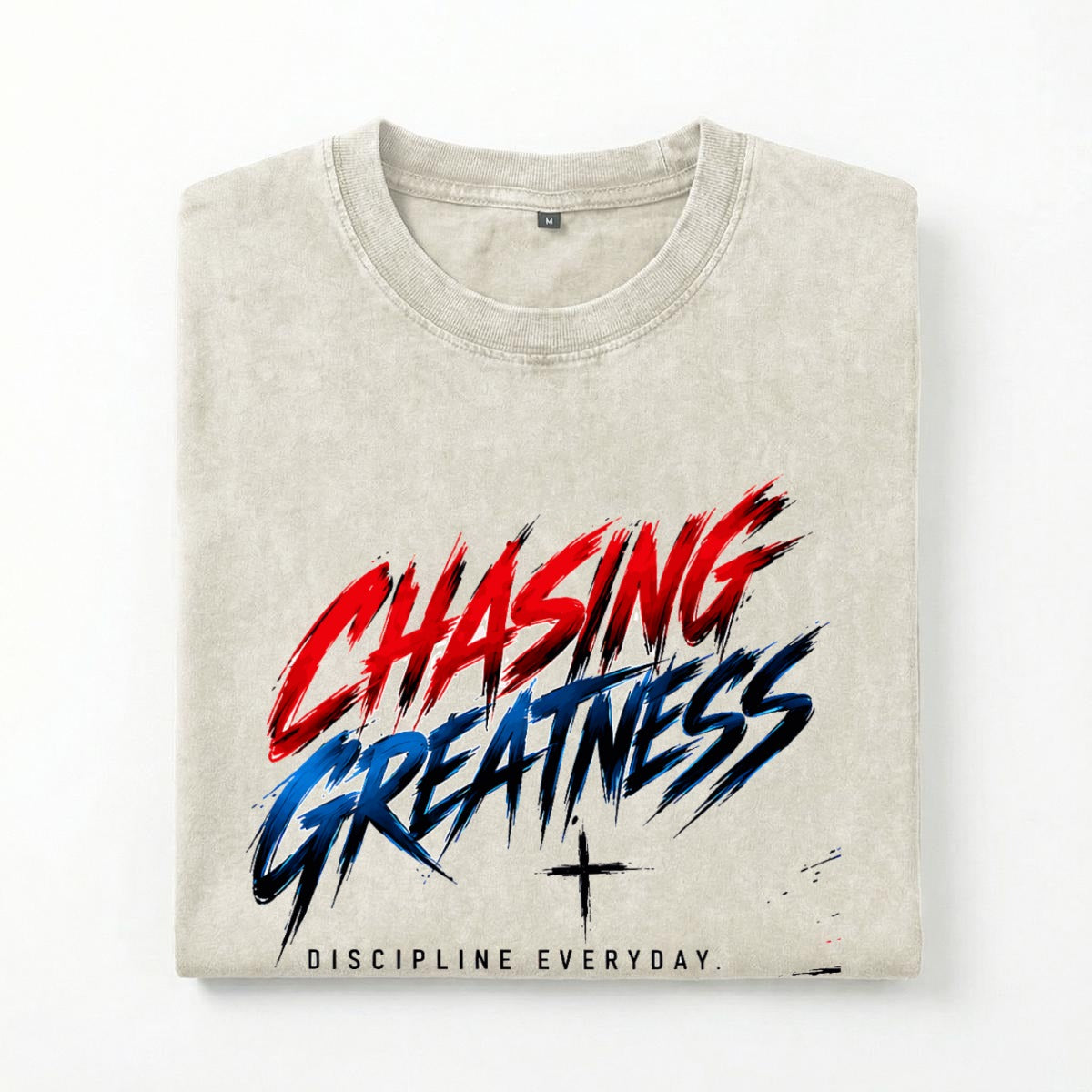 NM9 Executive Collection Heavyweight Tee | Chasing Greatness | Bone