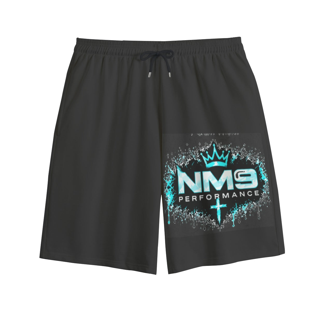 NM9 Ice Collection Sweat Shorts | Built Different Leader Of The Pack | Black