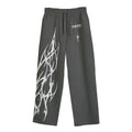 NM9 Hellfire Collection Open Hem Sweatpants | It's In My Blood | Steel Gray