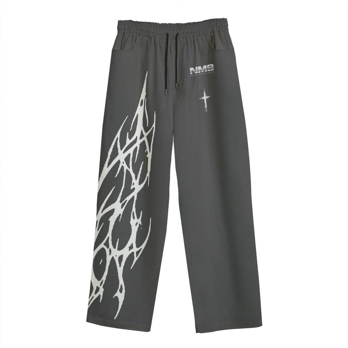 NM9 Hellfire Collection Open Hem Sweatpants | It's In My Blood | Steel Gray