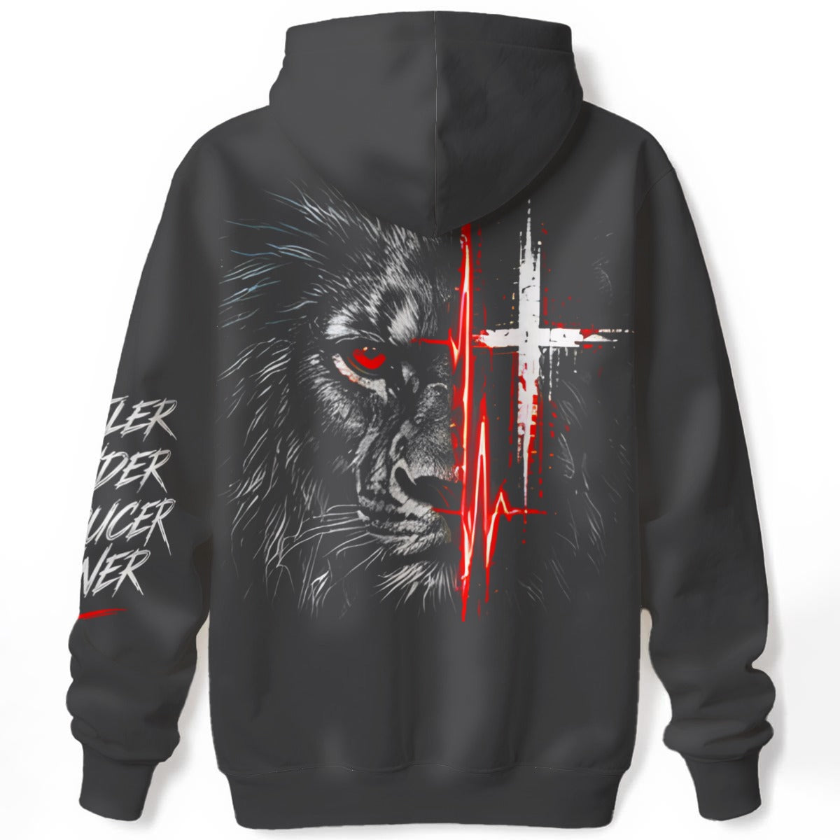 NM9 Bloodline Collection Hoodie | Lion Heartbeat | Steel Gray