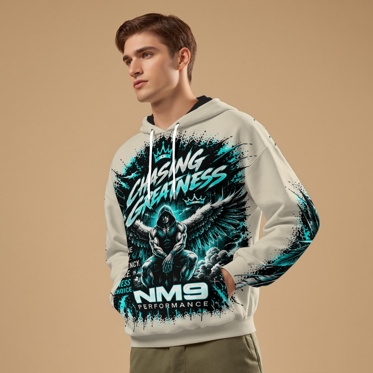 NM9 Ice Collection Hoodie | Chasing Greatness Series | Bone