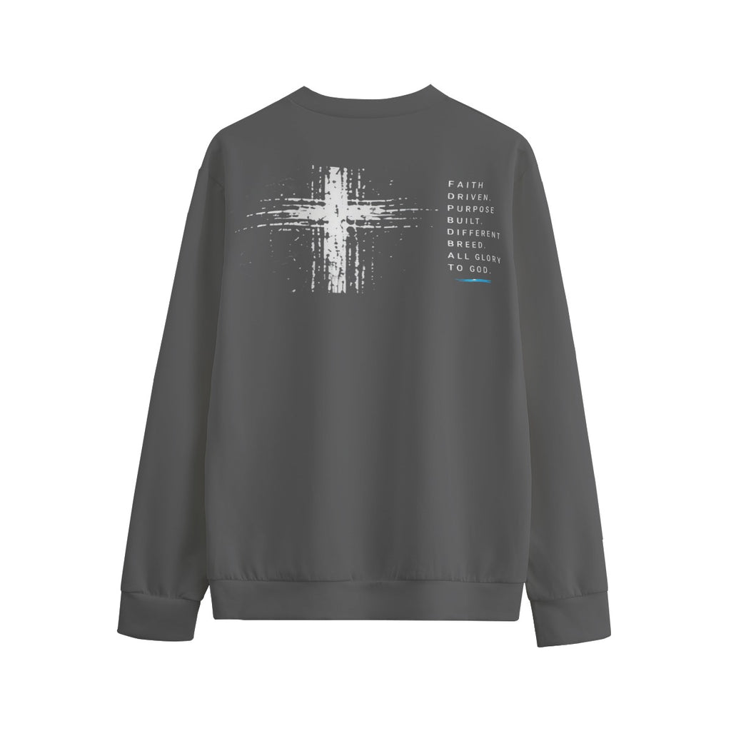 NM9 Signature Series Crewneck | Faith Driven | Steel Gray