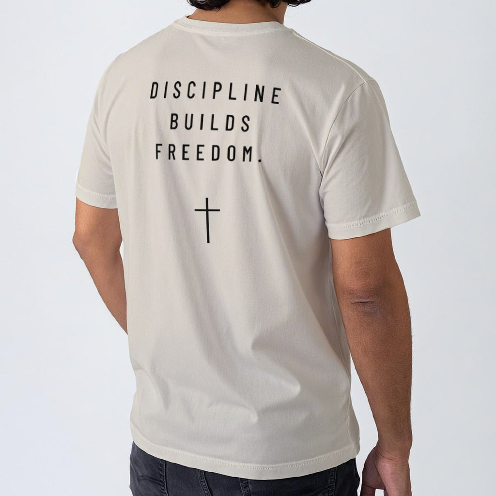 NM9 Standard Collection Tee | Discipline Builds Freedom | Bone