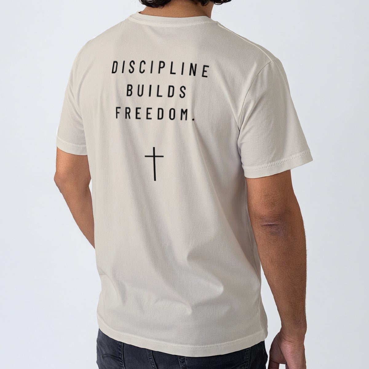 NM9 Standard Collection Tee | Discipline Builds Freedom | Bone